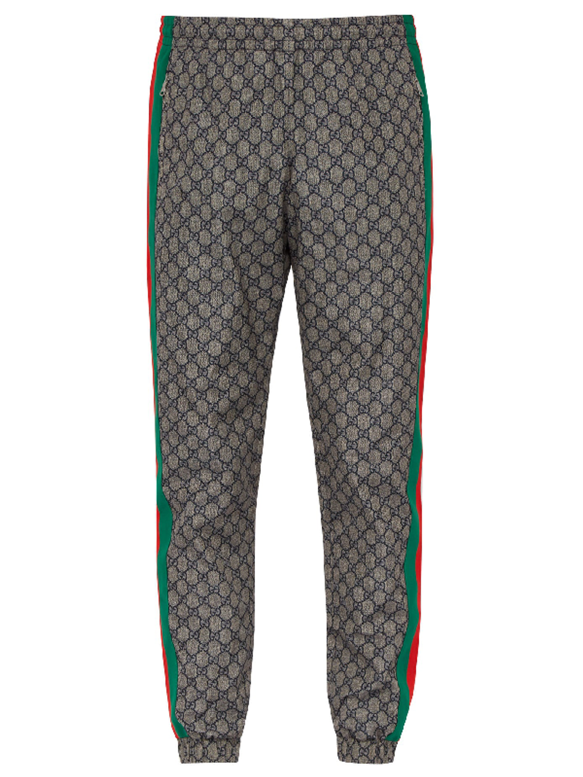 Gucci Technical Gg Track Pants In Beige In Grey