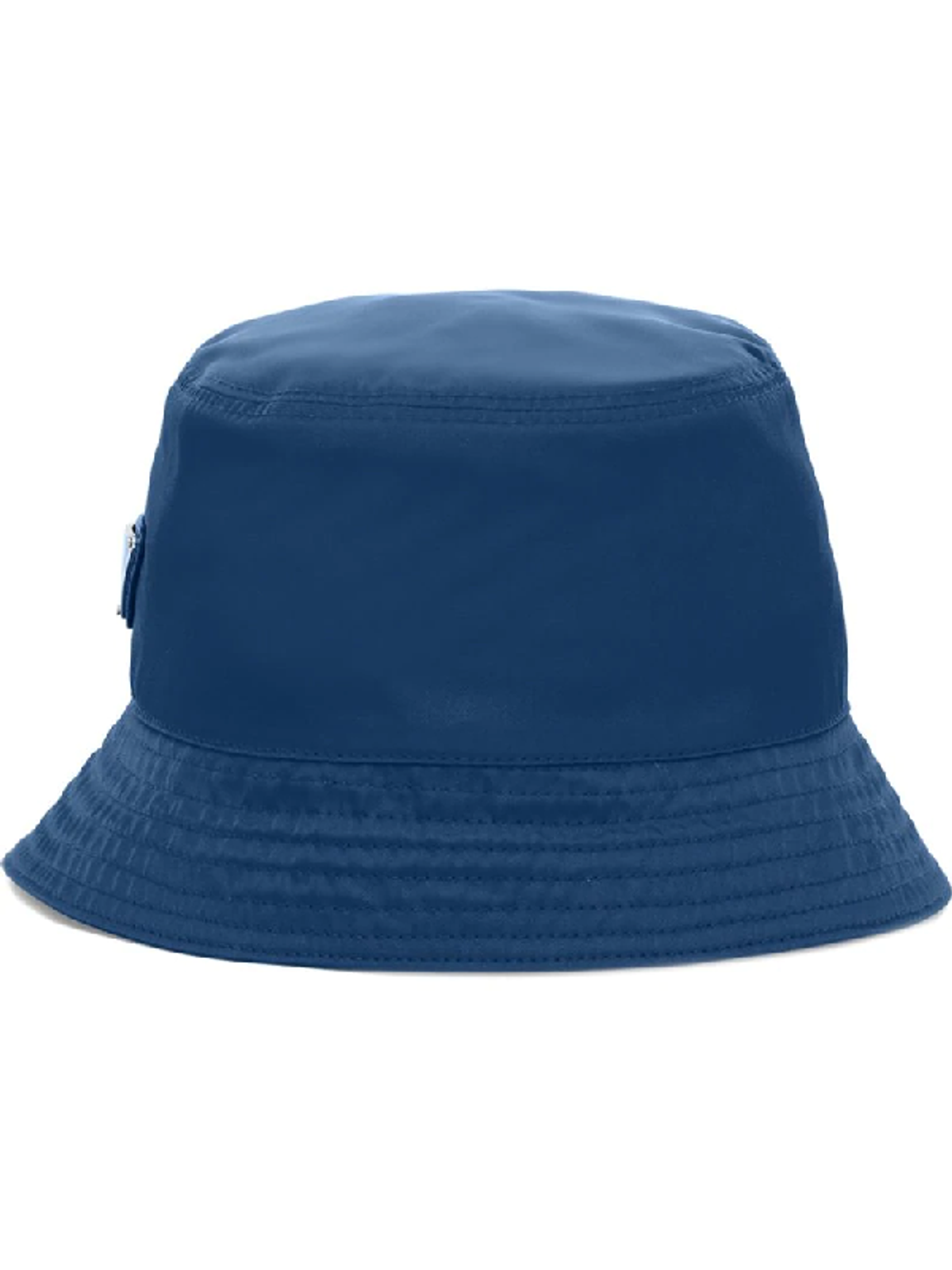 Prada Logo-plaque Bucket Hat In Blue