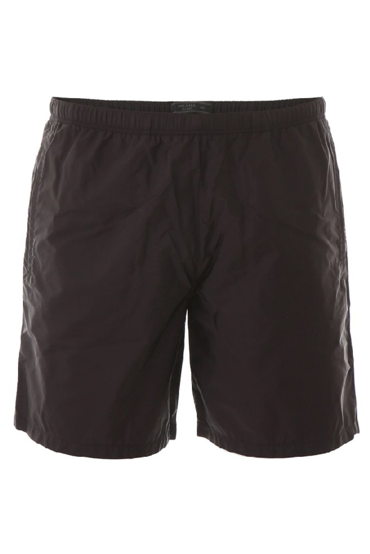 Prada Prada Elasticated Waistband Swim Shorts In Black