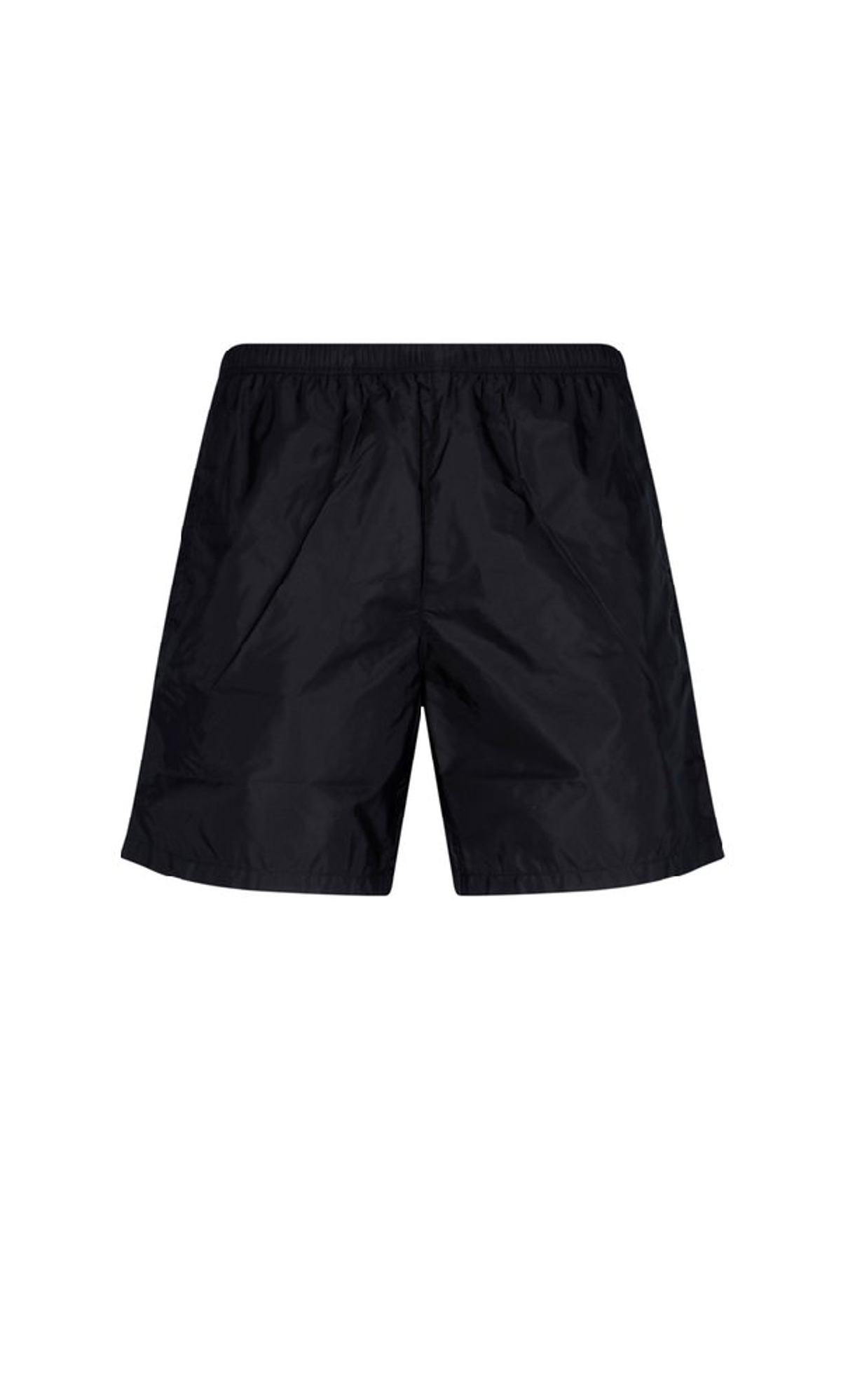 Prada Prada Logo Plaque Swim Shorts In Black