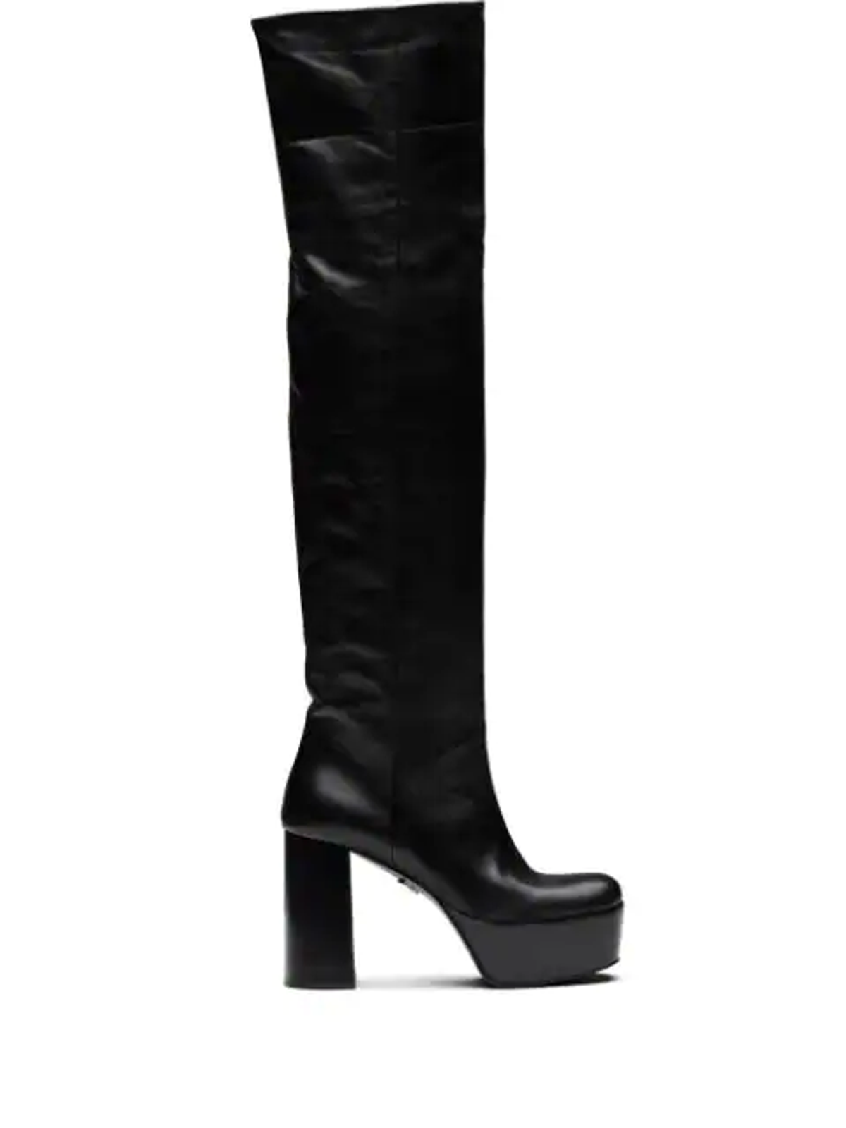 Prada Platform Leather Black Boots