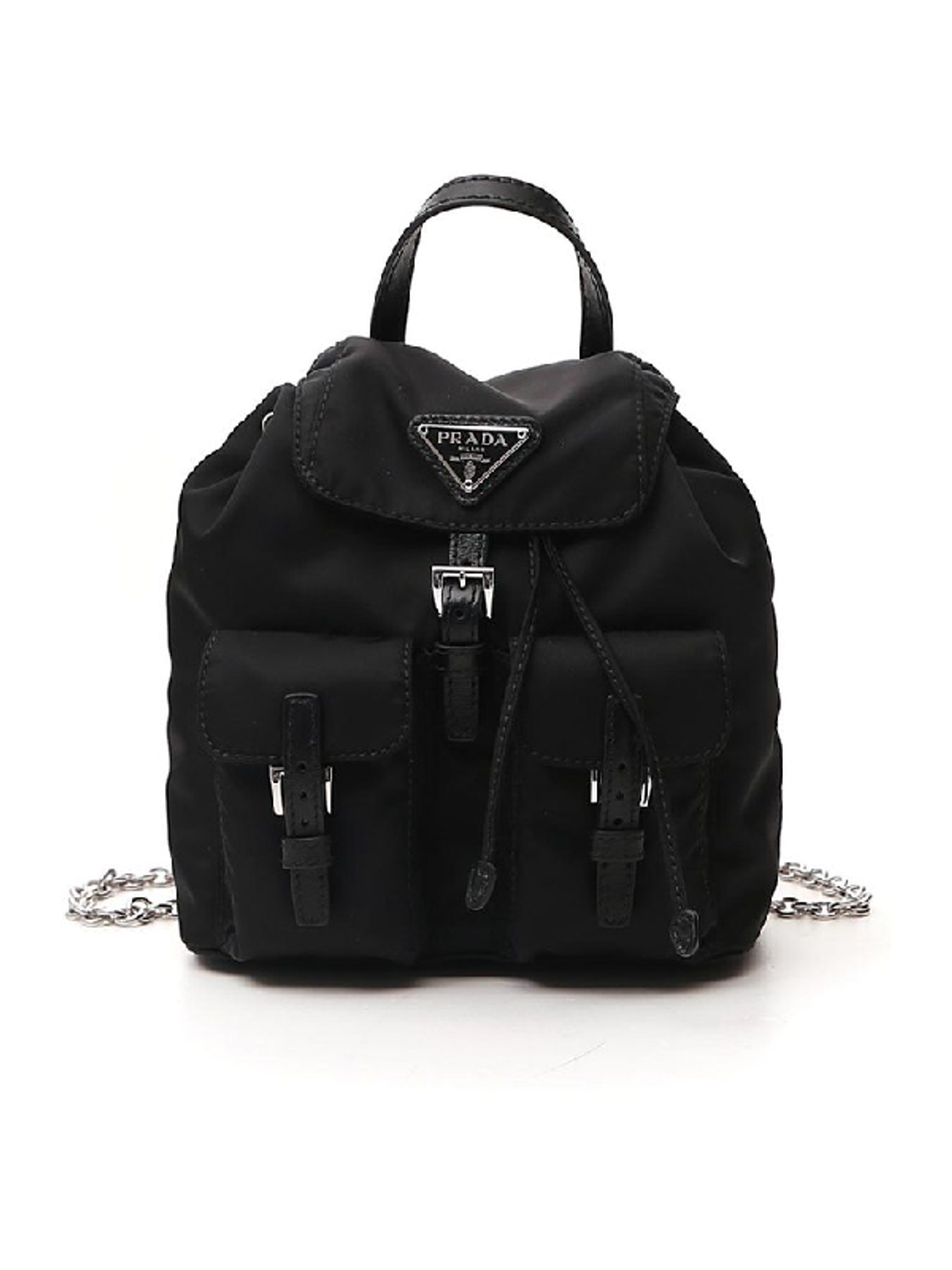 prada mini backpack with chain