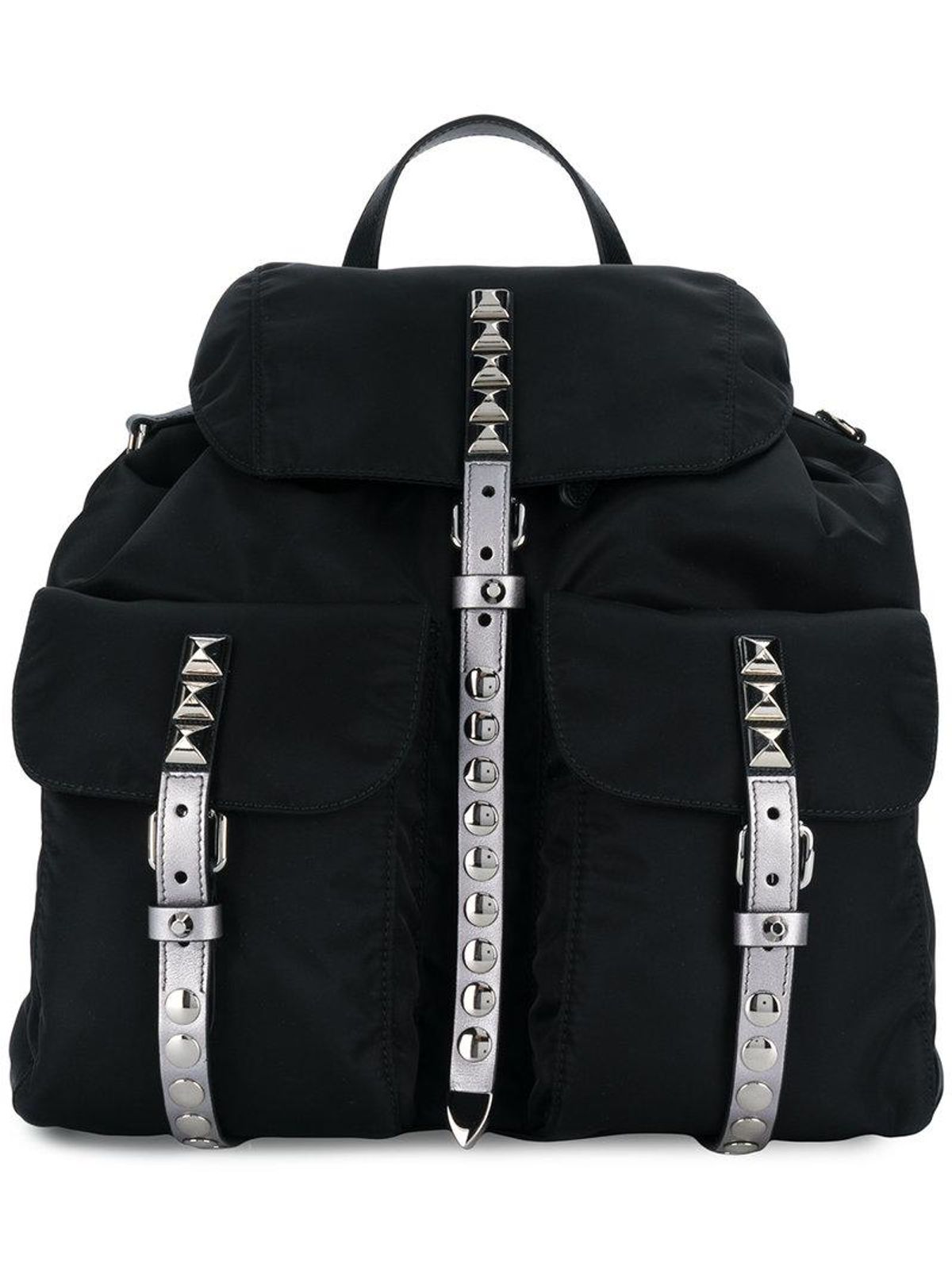 prada studded backpack