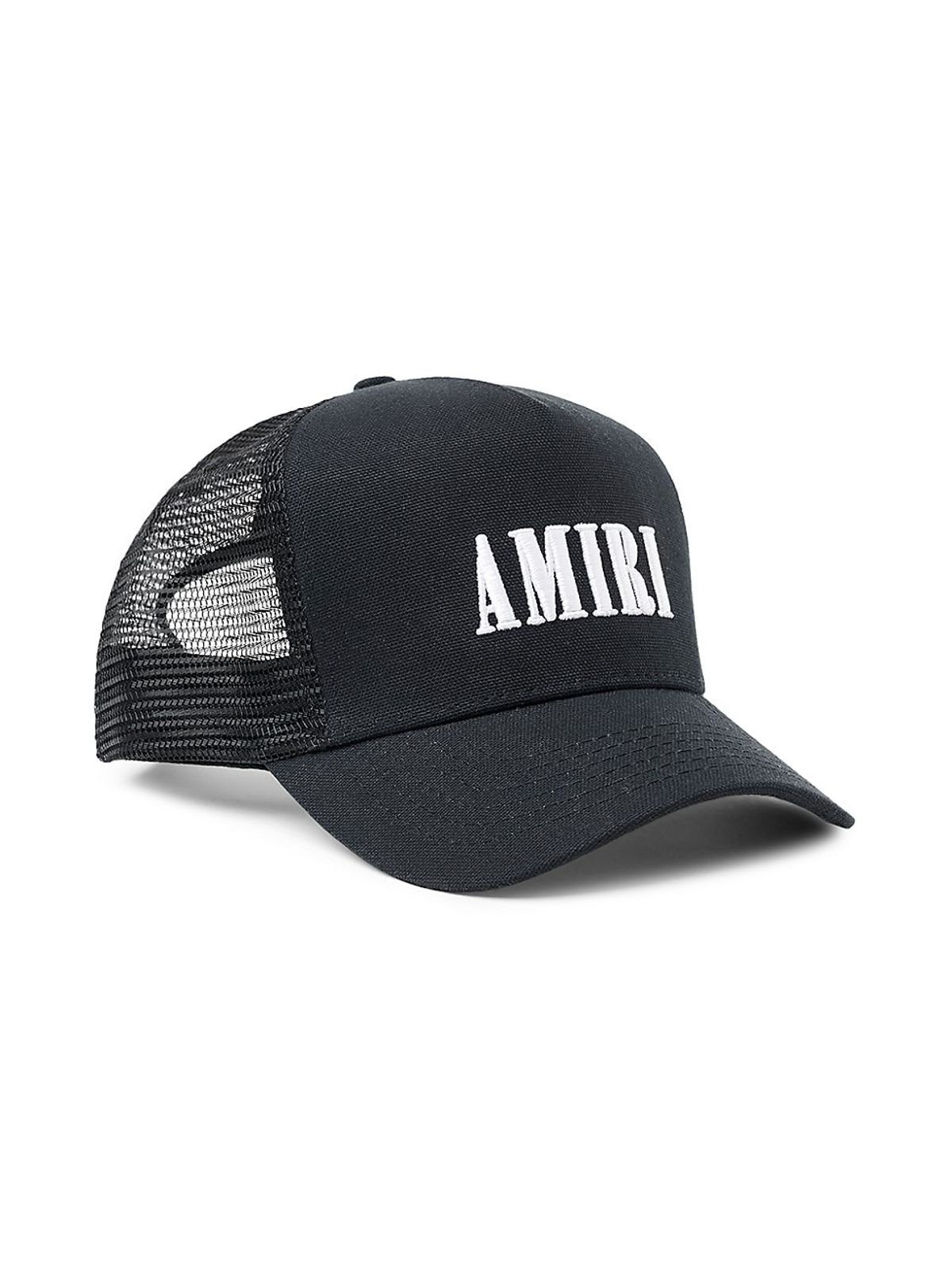 Amiri Mens Logo Trucker Hat In Black White