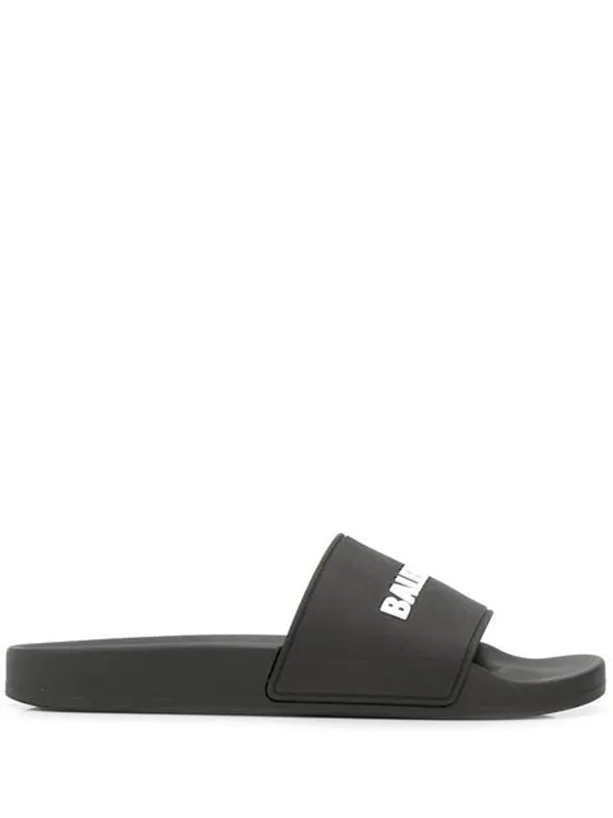Balenciaga Logo Black Slide Sandals
