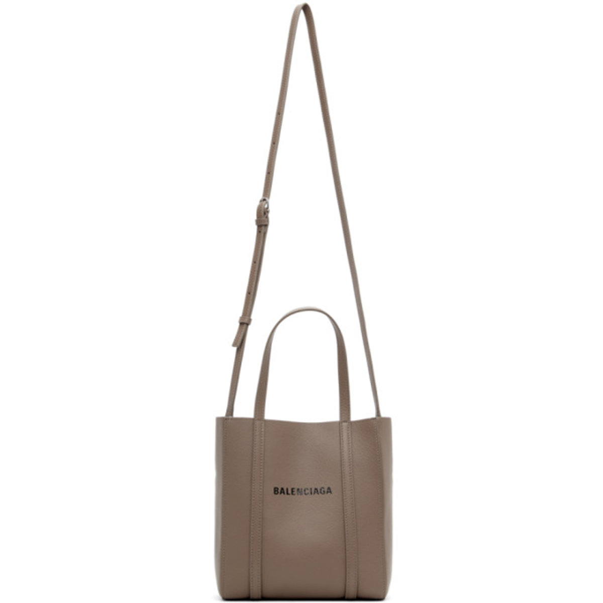 Balenciaga Xxs Everyday Tote Bag In Grained Calfskin In Mink