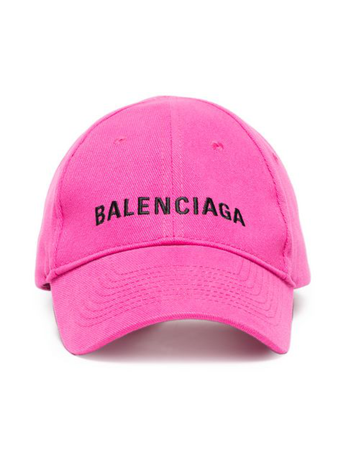 Balenciaga Pink Logo Embroidered Cap In 5560