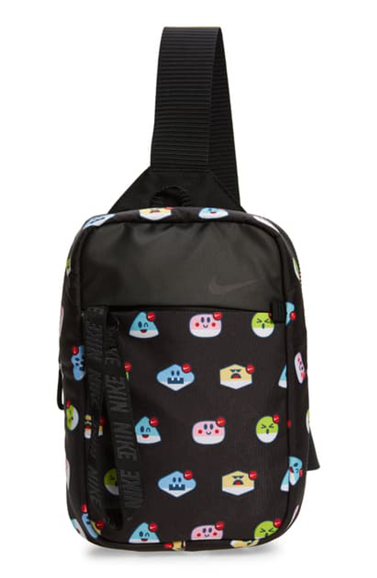 Nike Sportswear Essentials Airmoji Crossbody Bag In Black/ Dark Smoke Grey