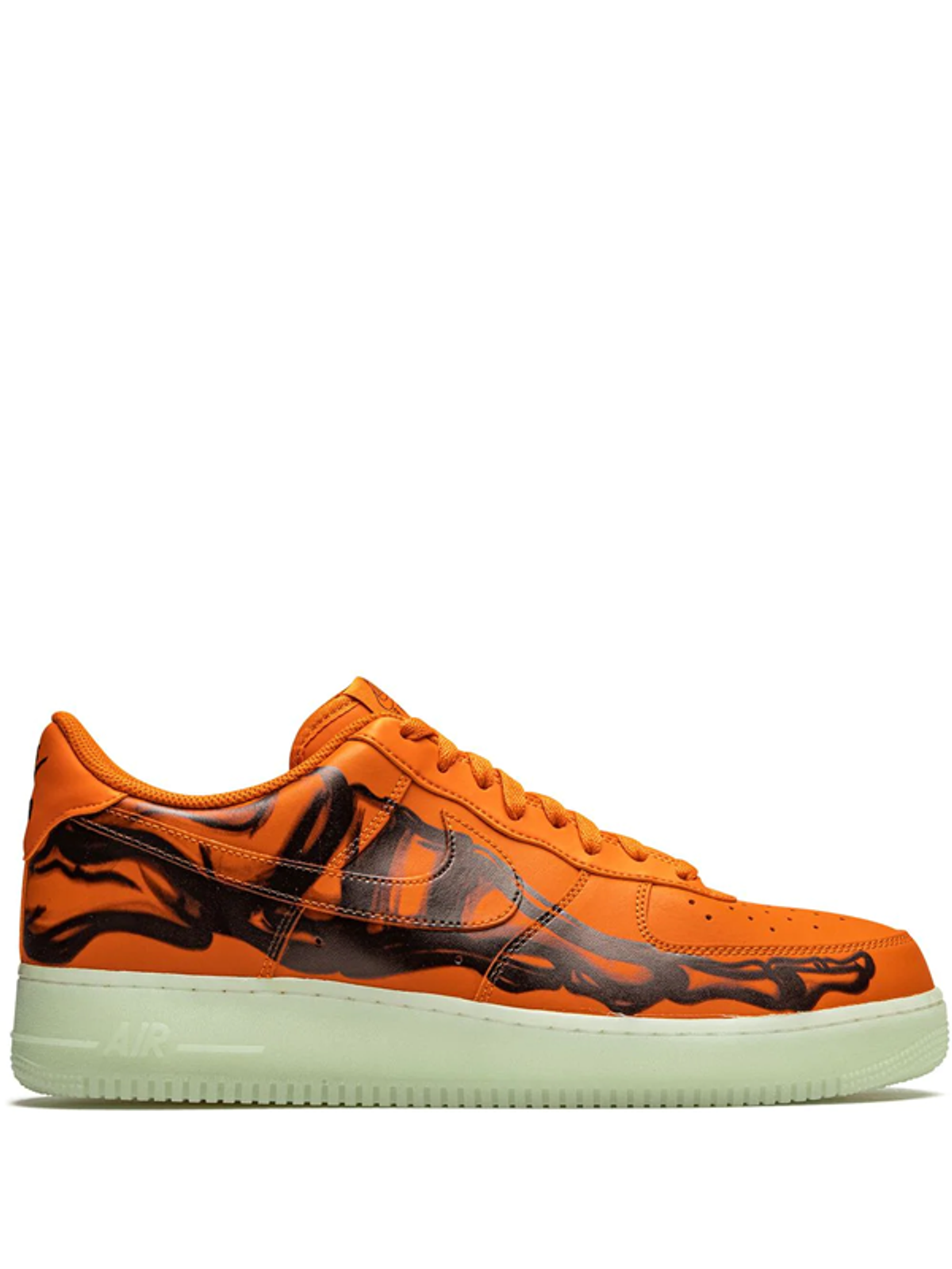 Nike Air Force 1 Low Orange Skeleton Sneakers