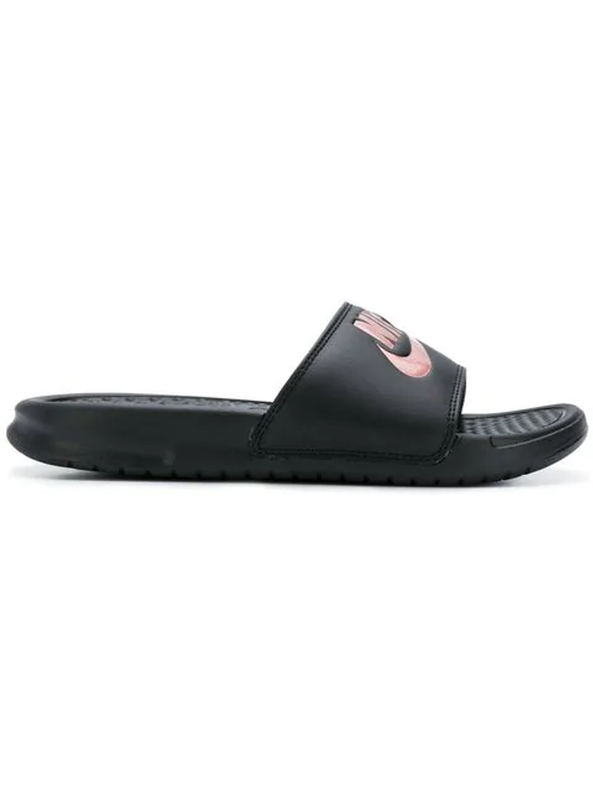 Nike Women's Benassi Jdi Swoosh Slide Sandals From Finish Line In Black