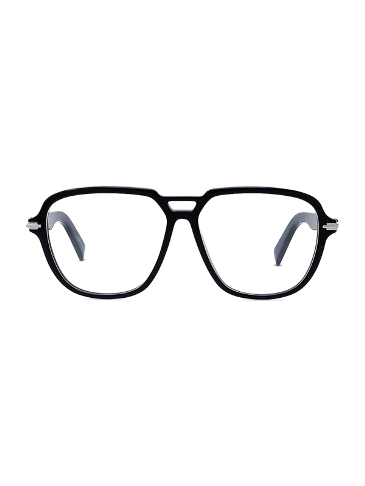 Dior 180° Au 57mm Plastic Aviator Optical Glasses In Shiny Black