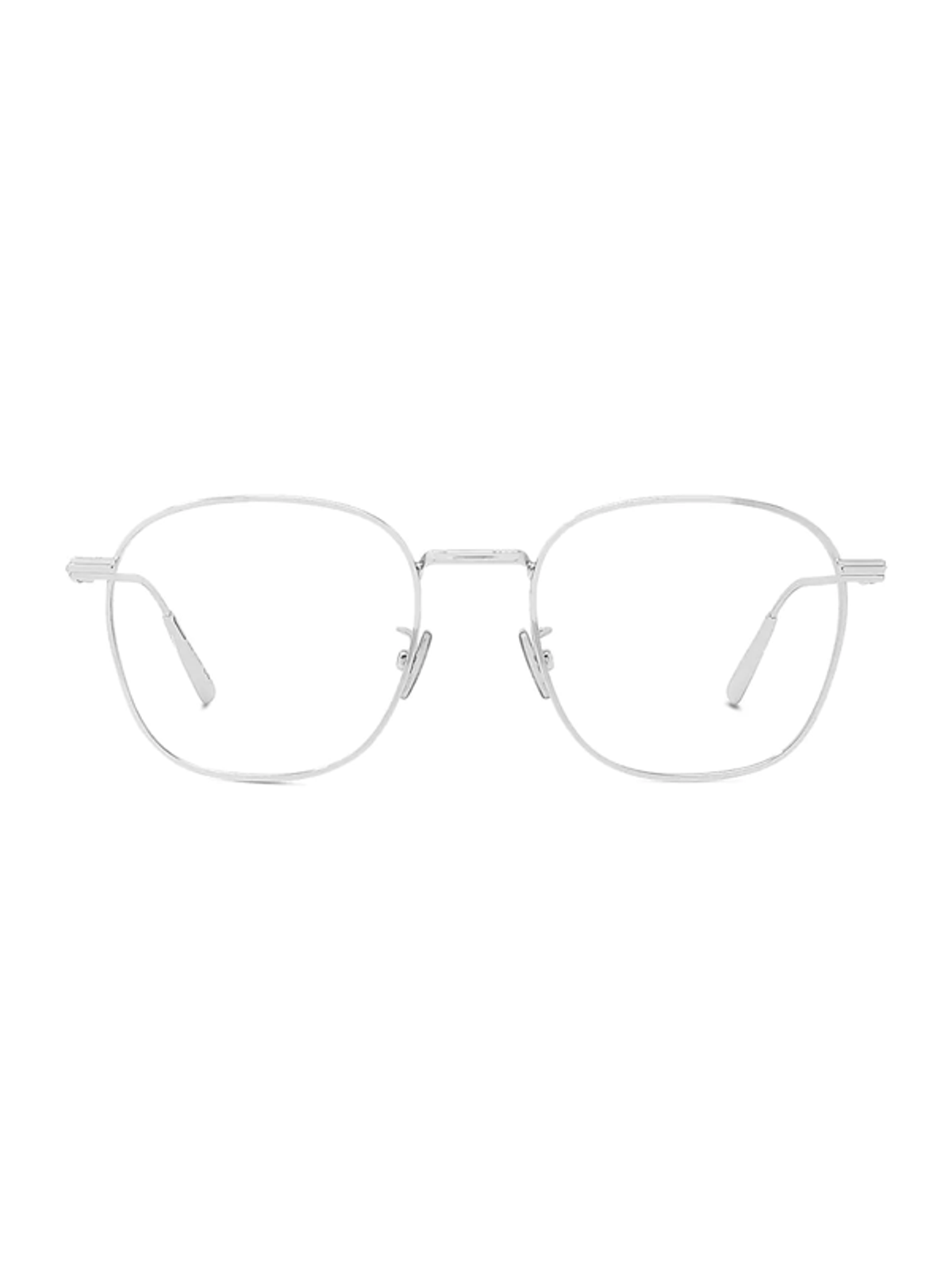 Dior Blacksuito S2u 51mm Metal Square Optical Glasses In Shiny Palladium