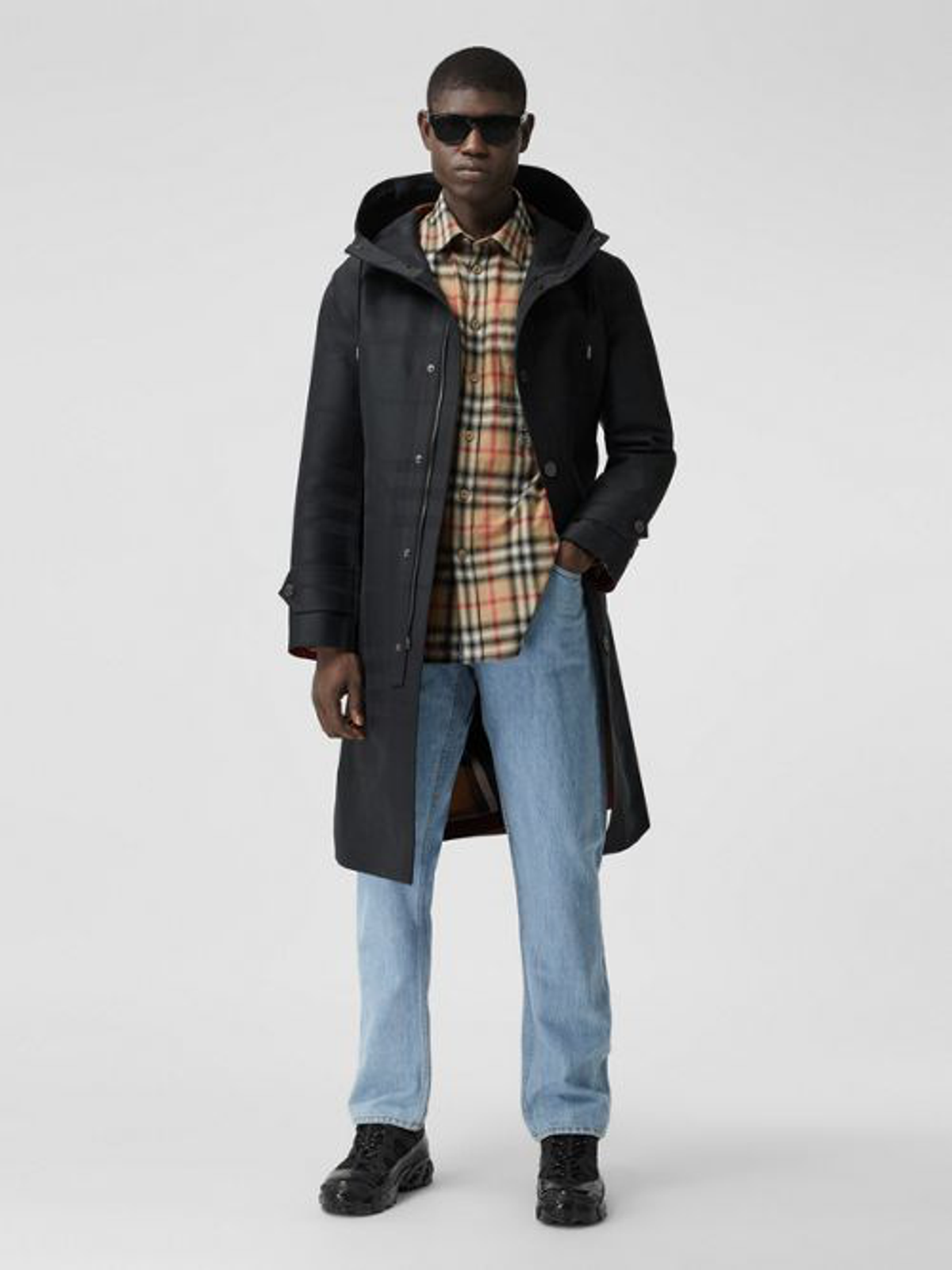 Burberry Straight Fit Washed Denim Jeans In Pale Blue