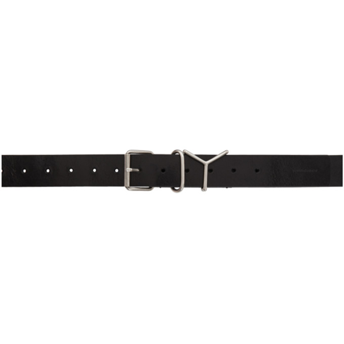 Y/Project Y/project Black And Silver Classic Y Belt In Black/silvr