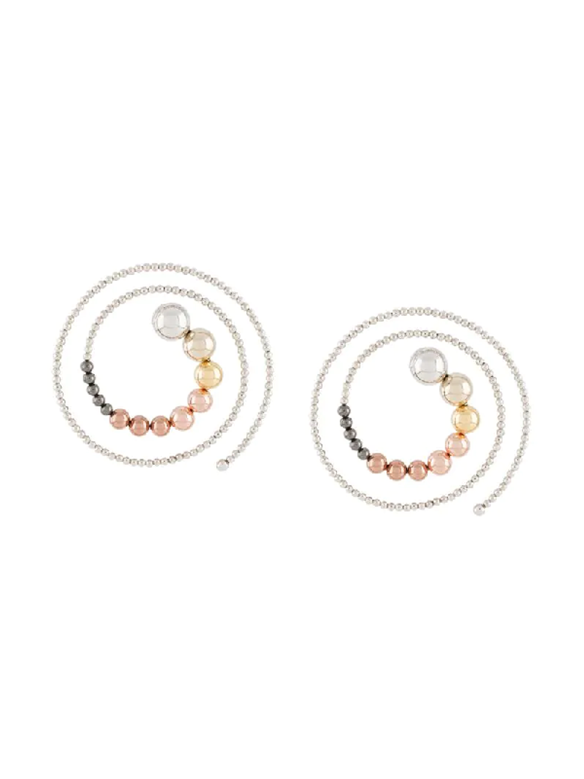 Y/Project Spiral Beaded Earrings In Silver WHAT’S ON THE STAR?