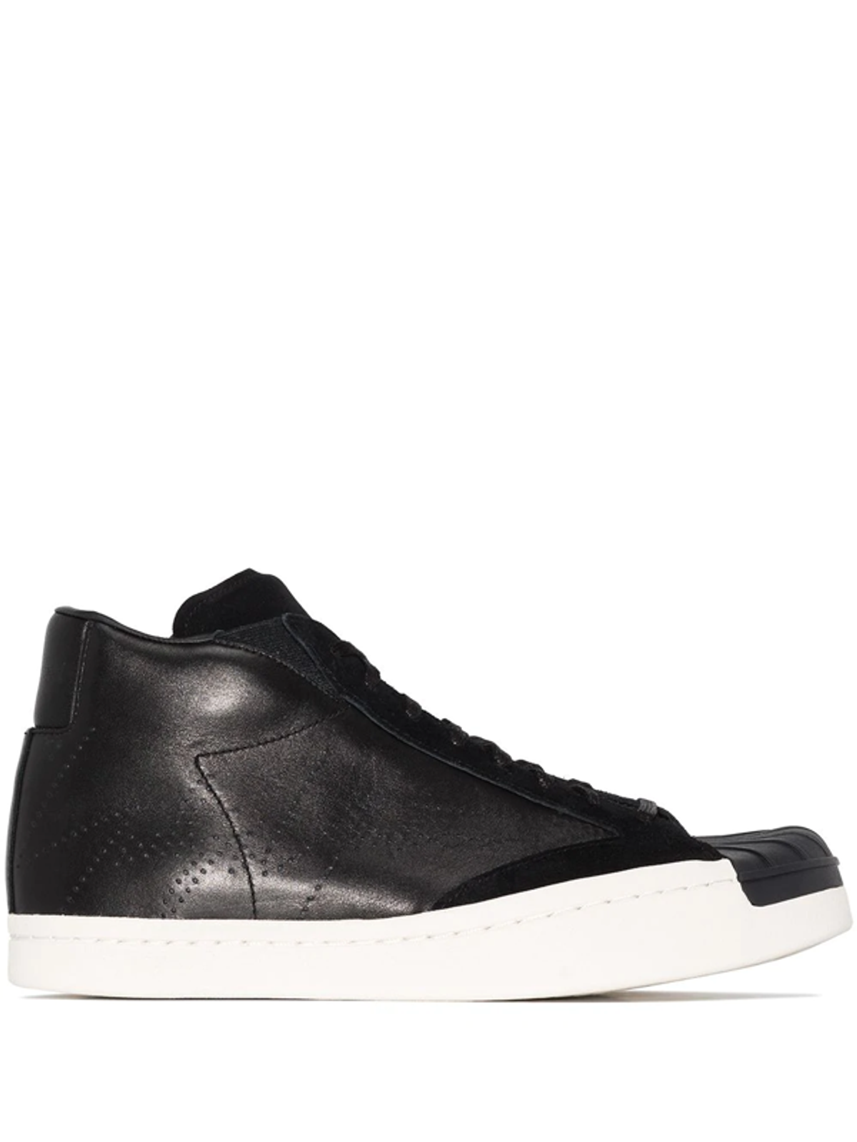 Yohji Yamamoto Contrast-toe High-top Sneakers In Black