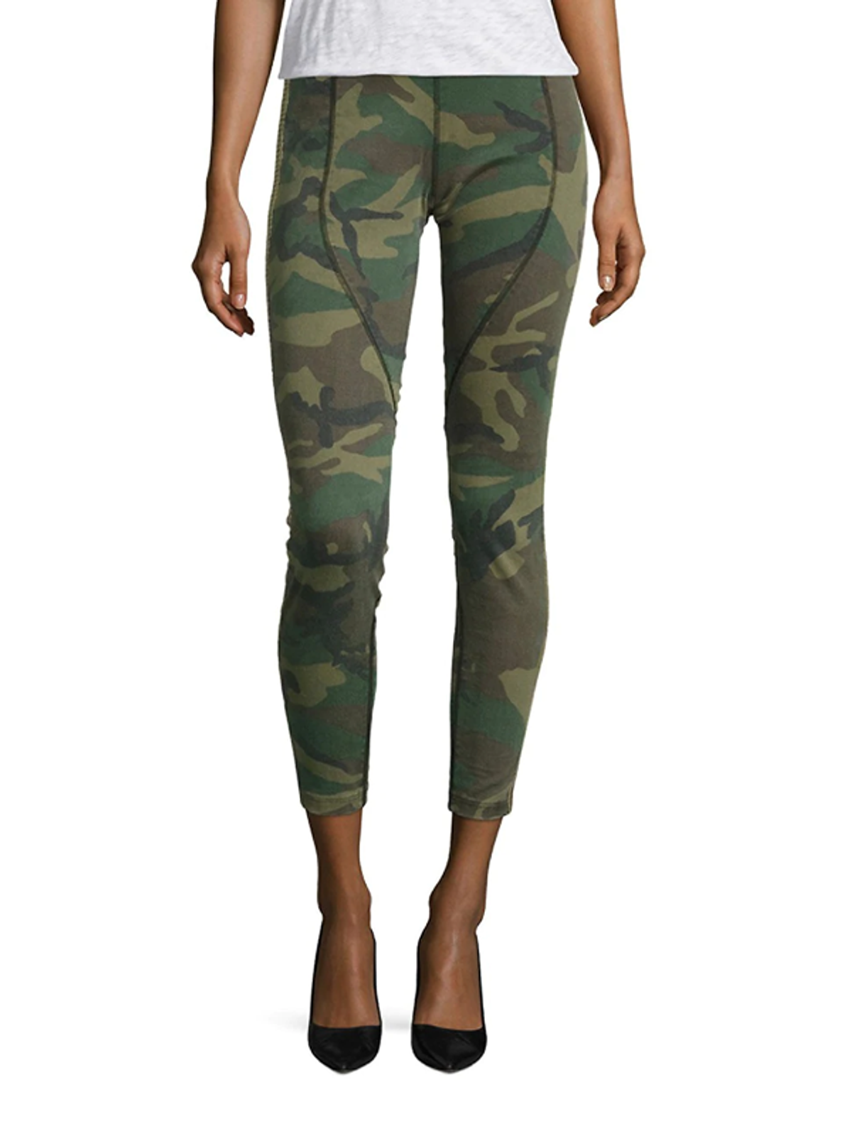 Faith Connexion Womens Camo Running Pants In Army Khaki
