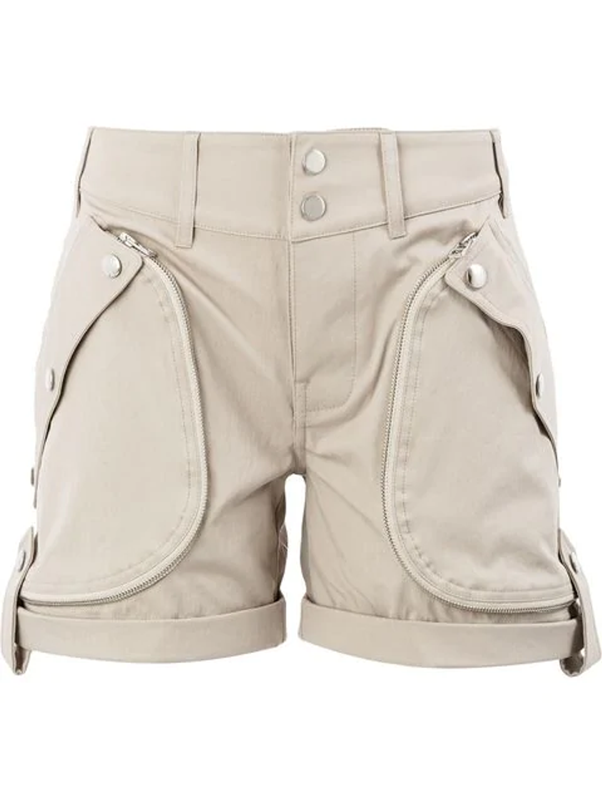 Faith Connexion Beige Cotton Cargo Shorts In Neutrals
