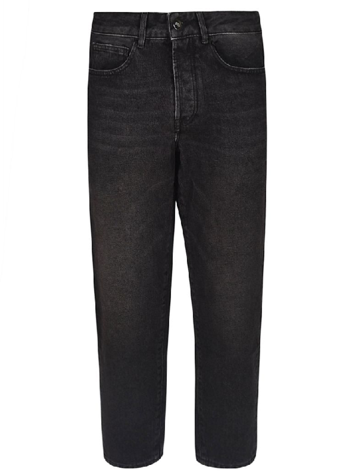 Marcelo Burlon County of Milan Cropped Length Jeans In Black