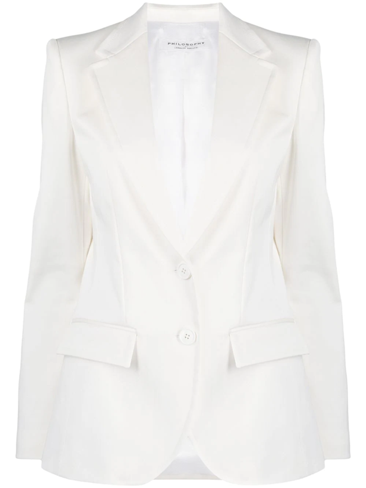 Philosophy Di Lorenzo Serafini Single-breasted Tailored Blazer In White