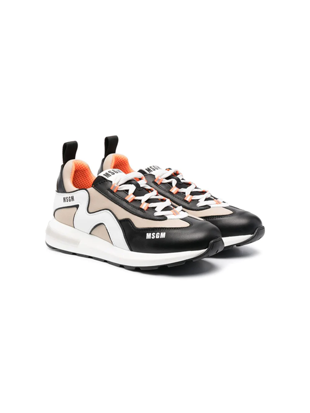 MSGM Teen Two-tone Low-top Sneakers In Schwarz