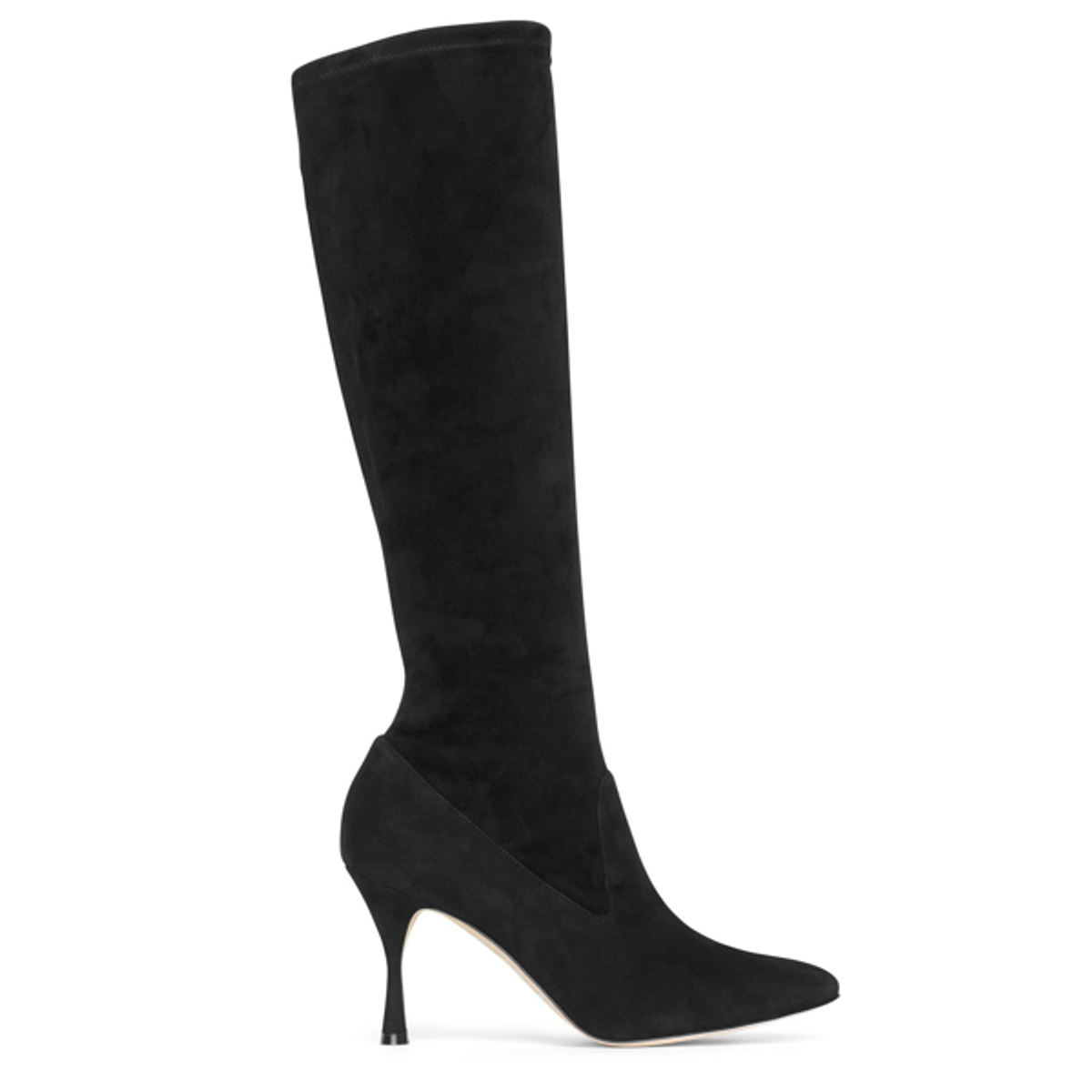 Manolo Blahnik Pamfilo Stretch-suede Knee Boots In Black