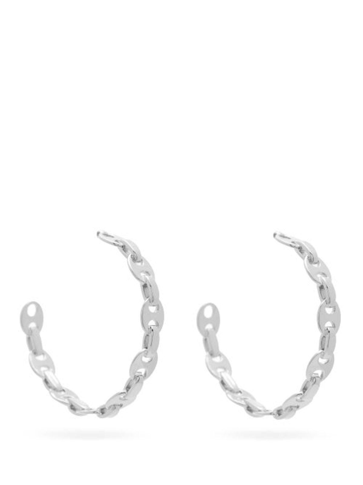 Paco Rabanne Eight Nano Hoop Earrings In Silver