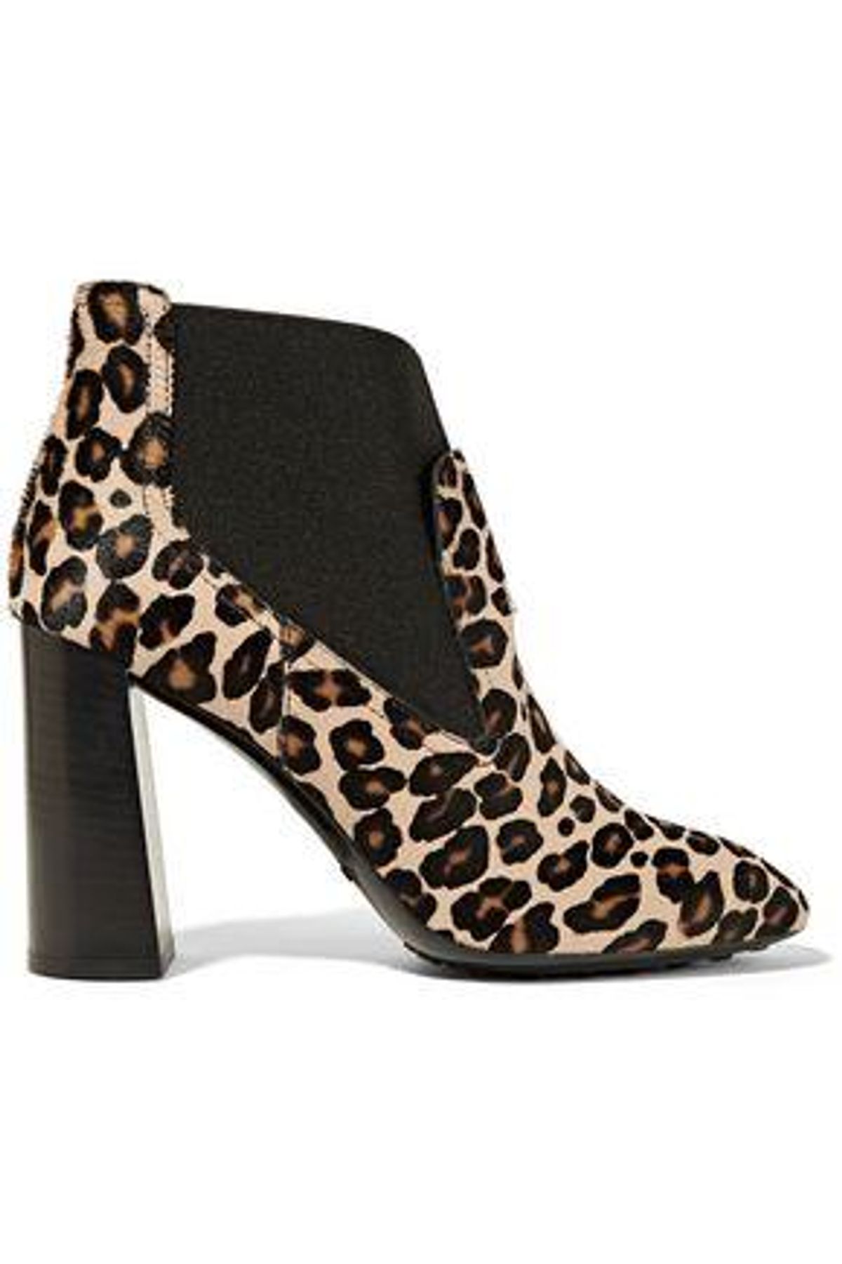 Leopard Print Fur Lined Ankle Boots