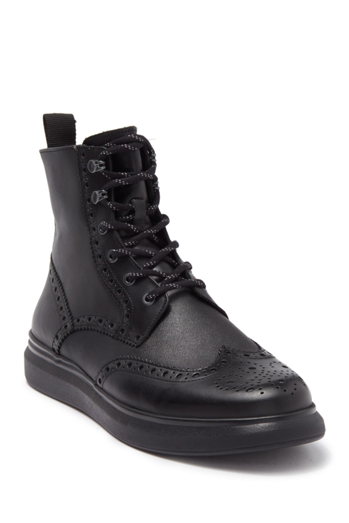 Karl Lagerfeld Wingtip Lace-up Boot In Black