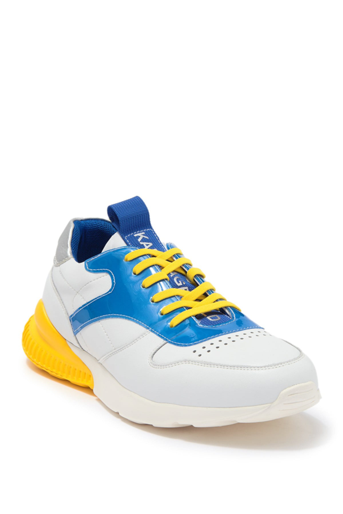 Karl Lagerfeld Rubber Two-tone Sneaker In White/blue
