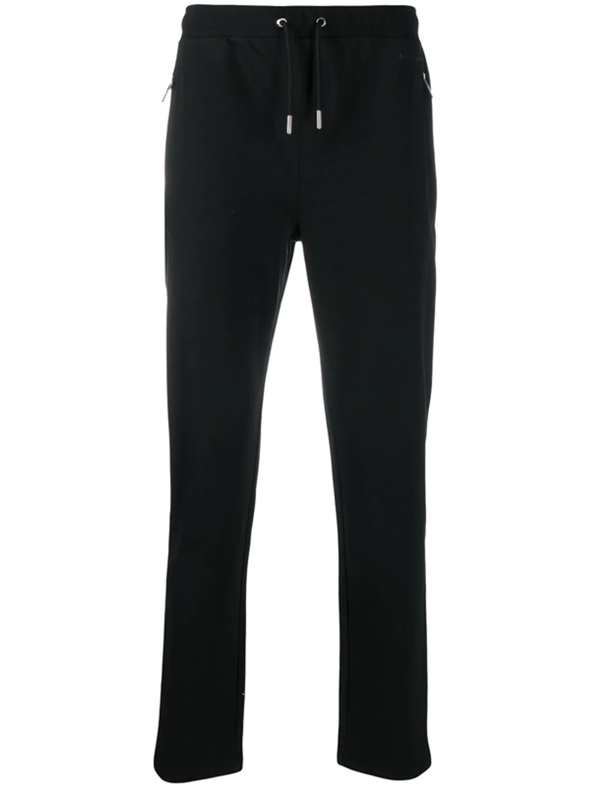 Karl Lagerfeld Straight Leg Drawstring Track Pants In Black | WHATâS ON THE STAR?