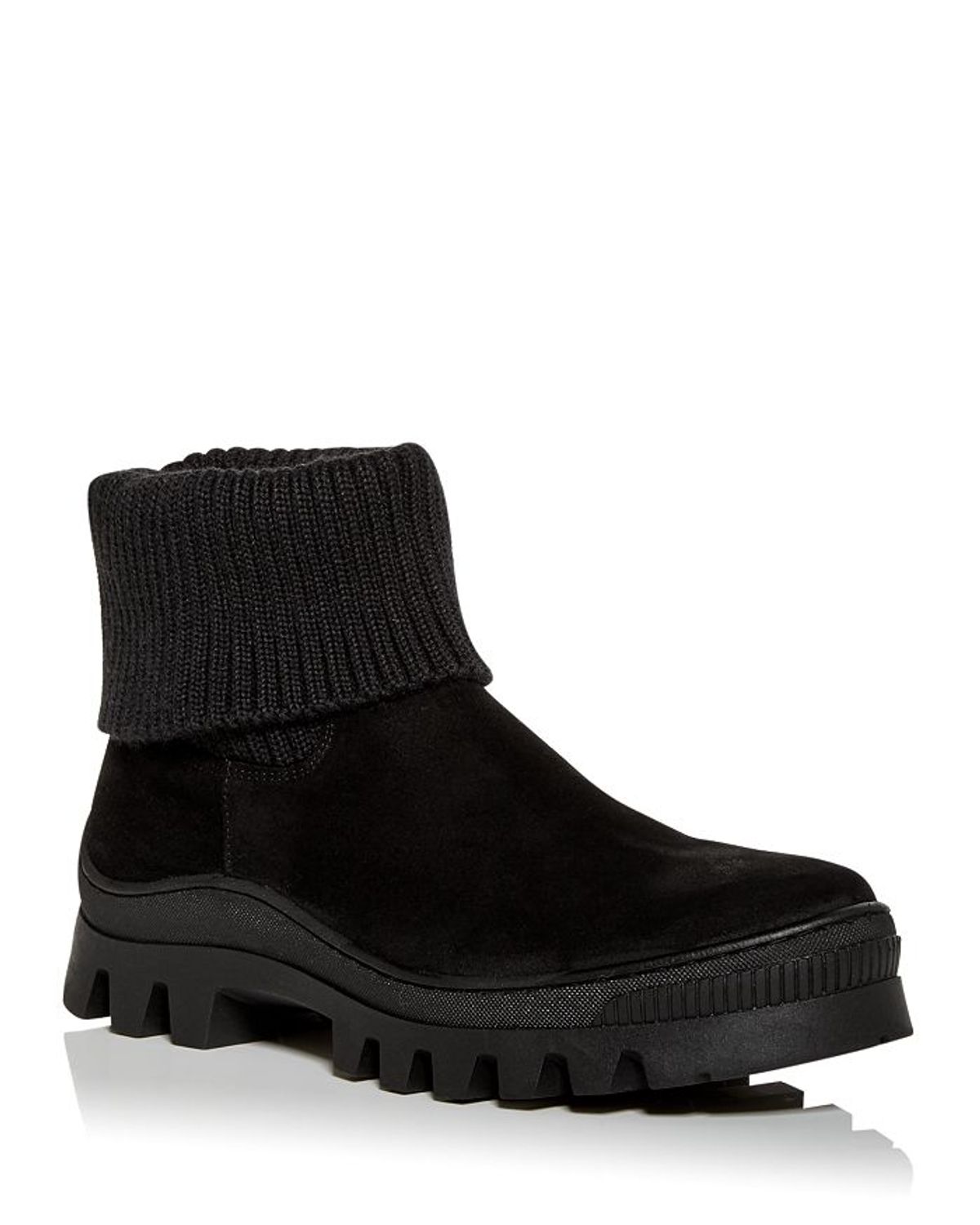 Karl Lagerfeld Mens Knit Collar Boots In Black