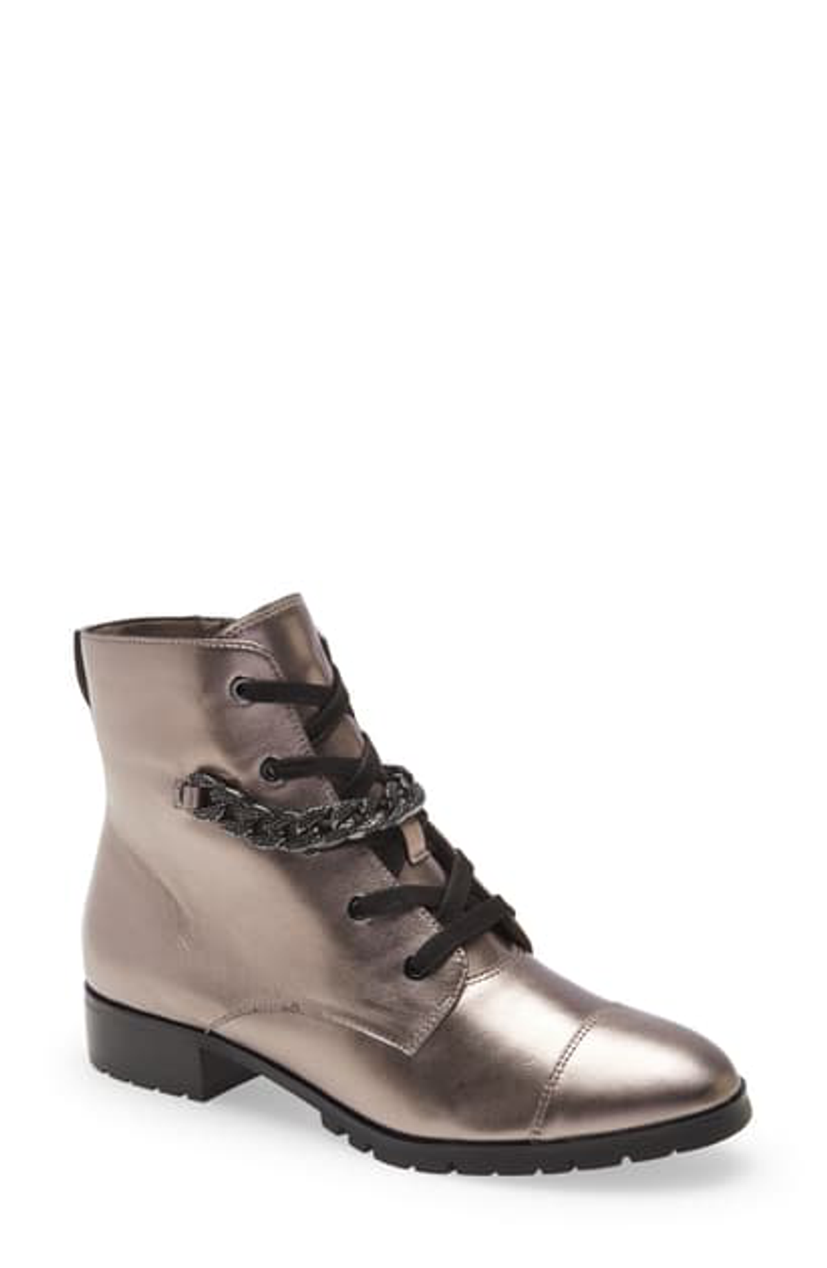 Karl Lagerfeld Suki Lace-up Boot In Black Leather