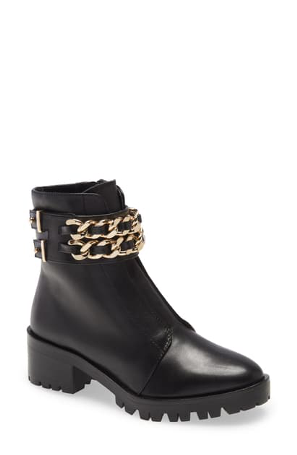 Karl Lagerfeld Palmer Combat Boot In Black Leather
