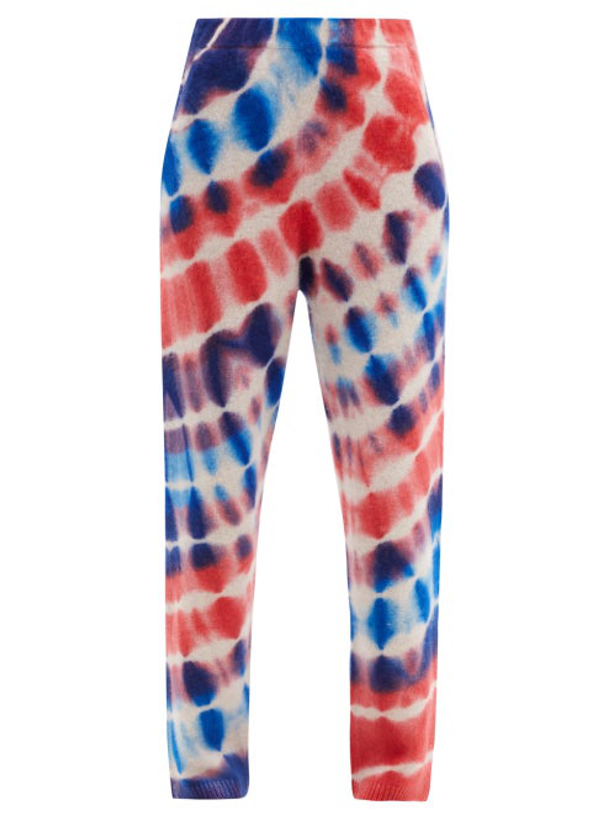 The Elder Statesman Radiate Surf Tie-dye Cashmere Track Pants In Blue