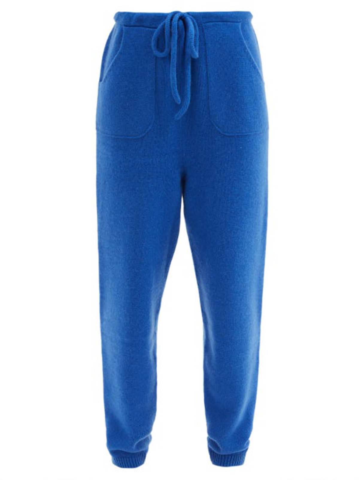 The Elder Statesman Drawstring-waist Cashmere Track Pants In Blue