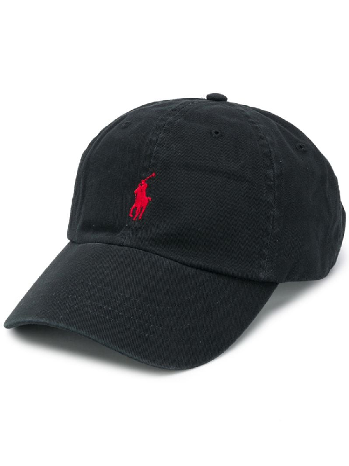 Ralph Lauren Embroidered Logo Cotton Cap In Black