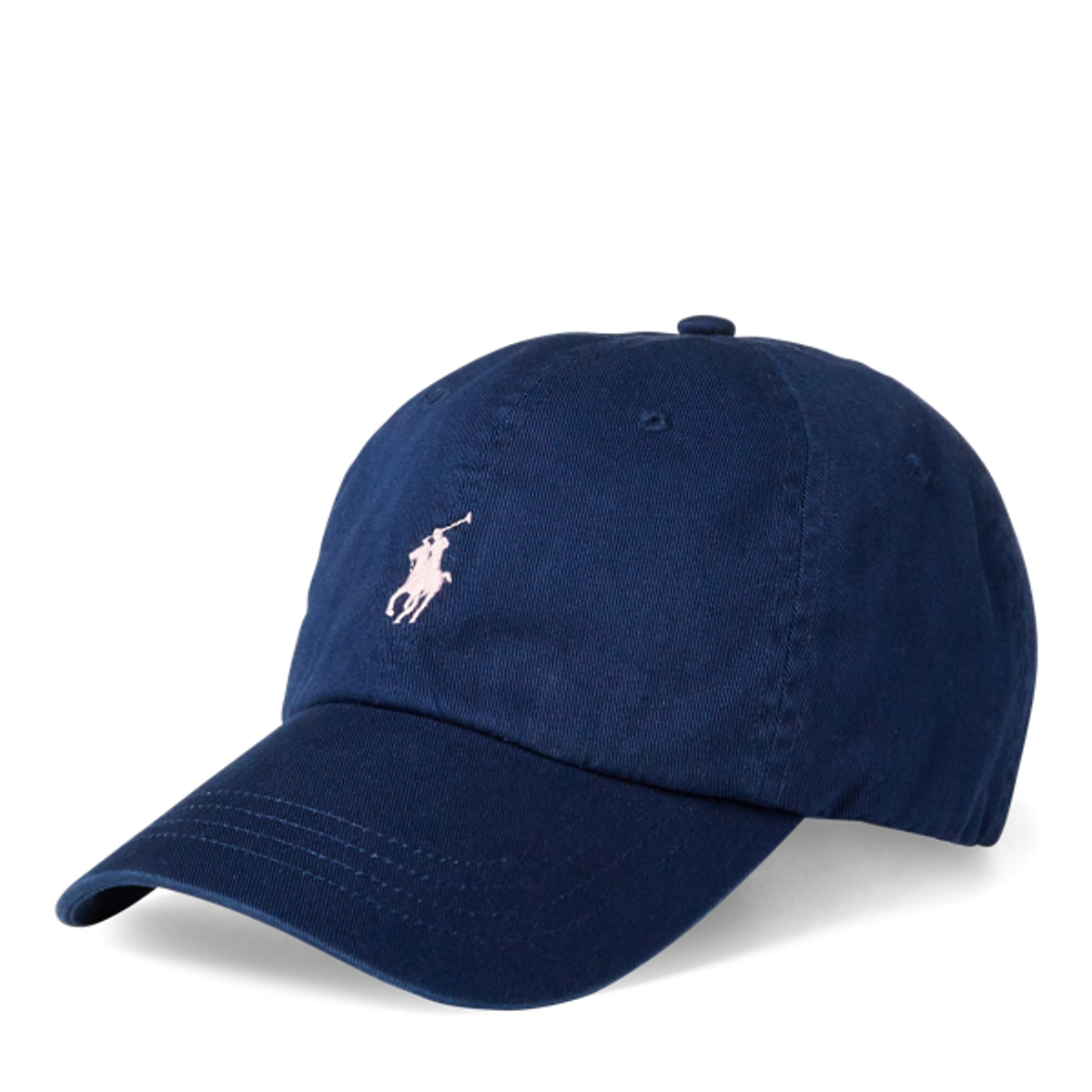 Ralph Lauren Pink Pony Cotton Ball Cap In Spring Navy/ Pink Pp