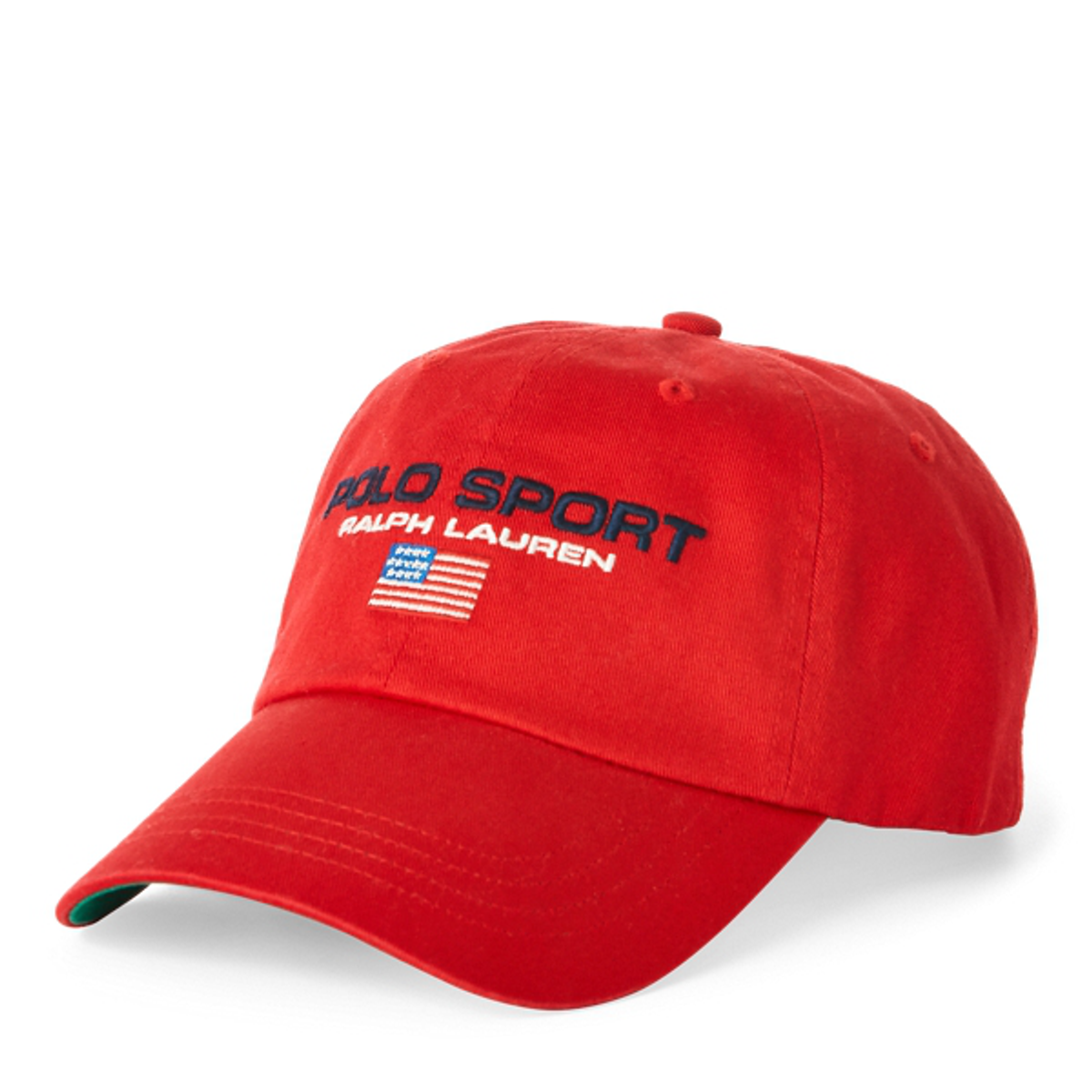 Ralph Lauren Flag Cotton Chino Ball Cap In Rl 2000 Red W/ Polo Sport