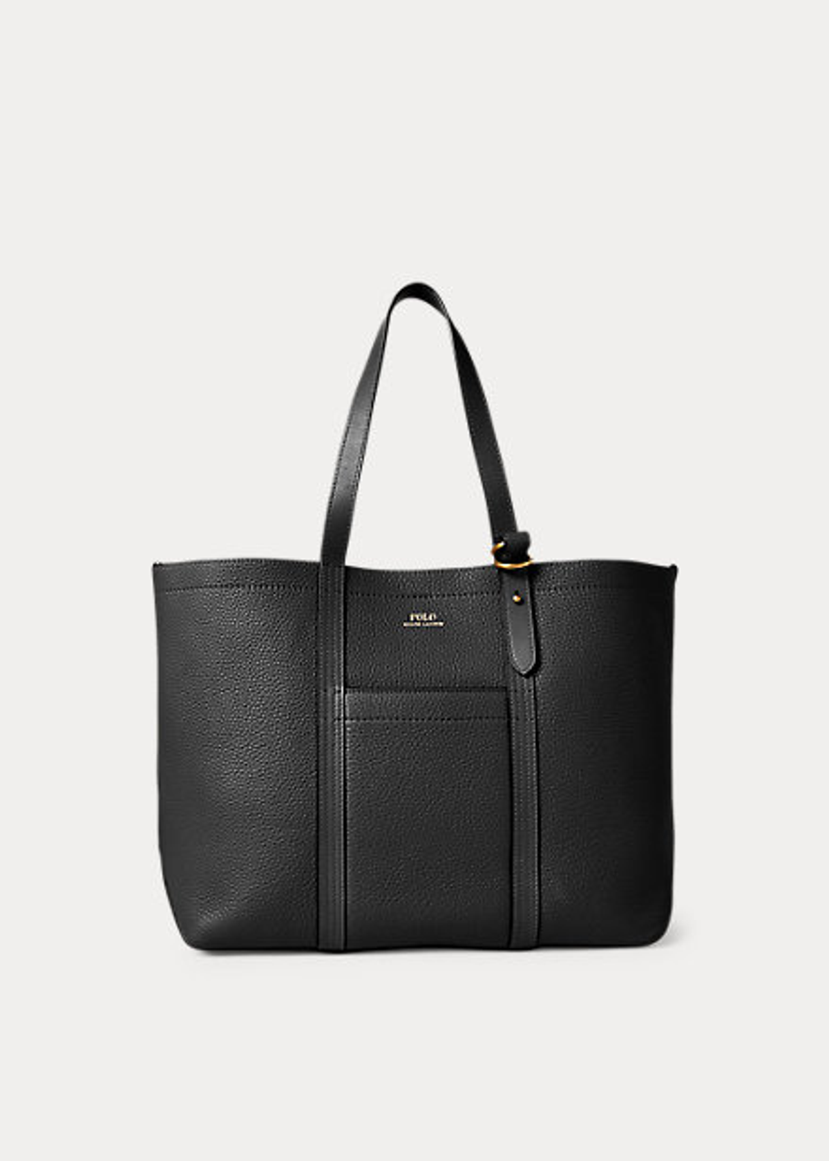 Ralph Lauren Pebbled Leather Medium Tote In Cuoio WHAT’S ON THE STAR?