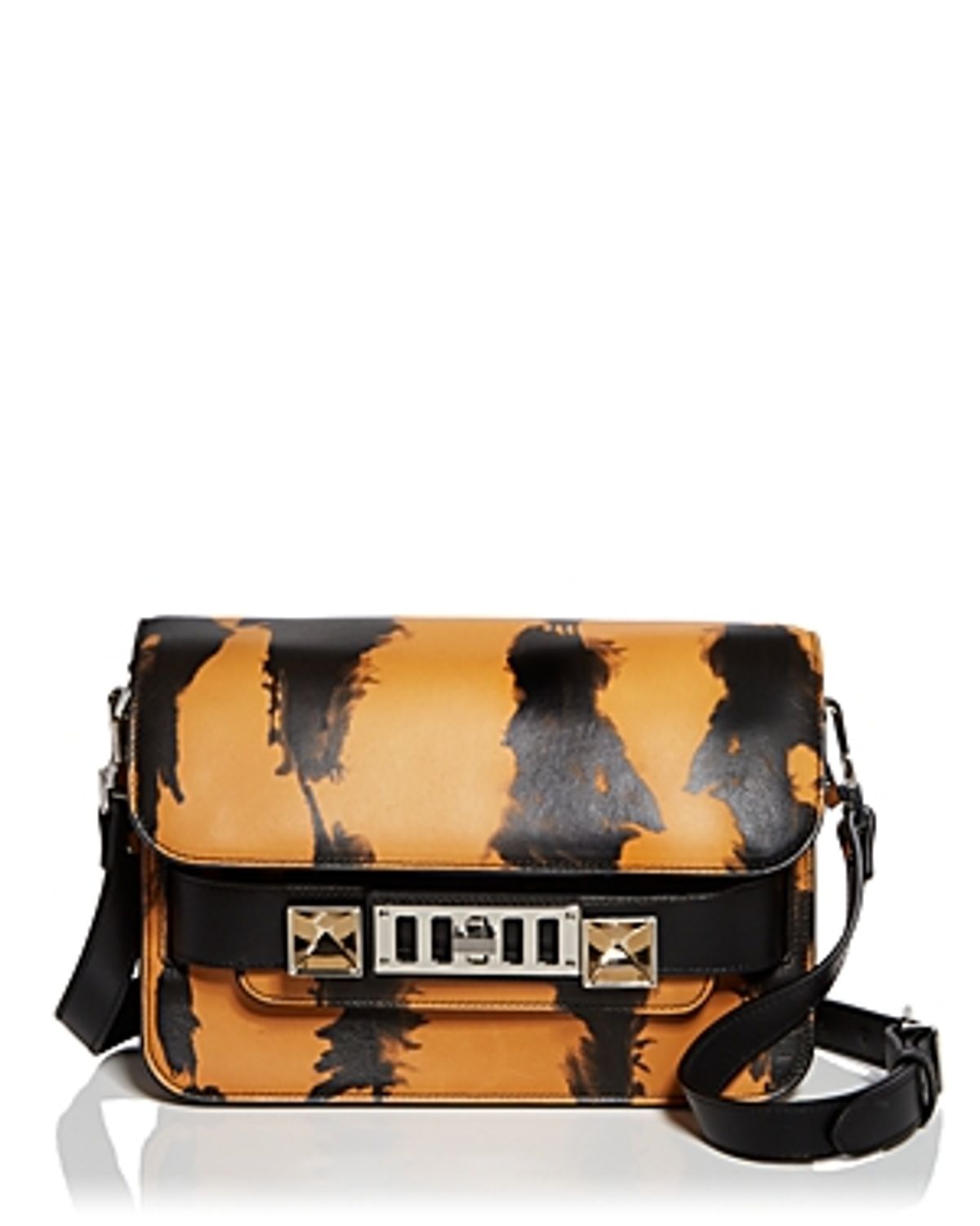 Proenza Schouler New Linosa Ps11 Mini Classic Leather Crossbody In Camel/black