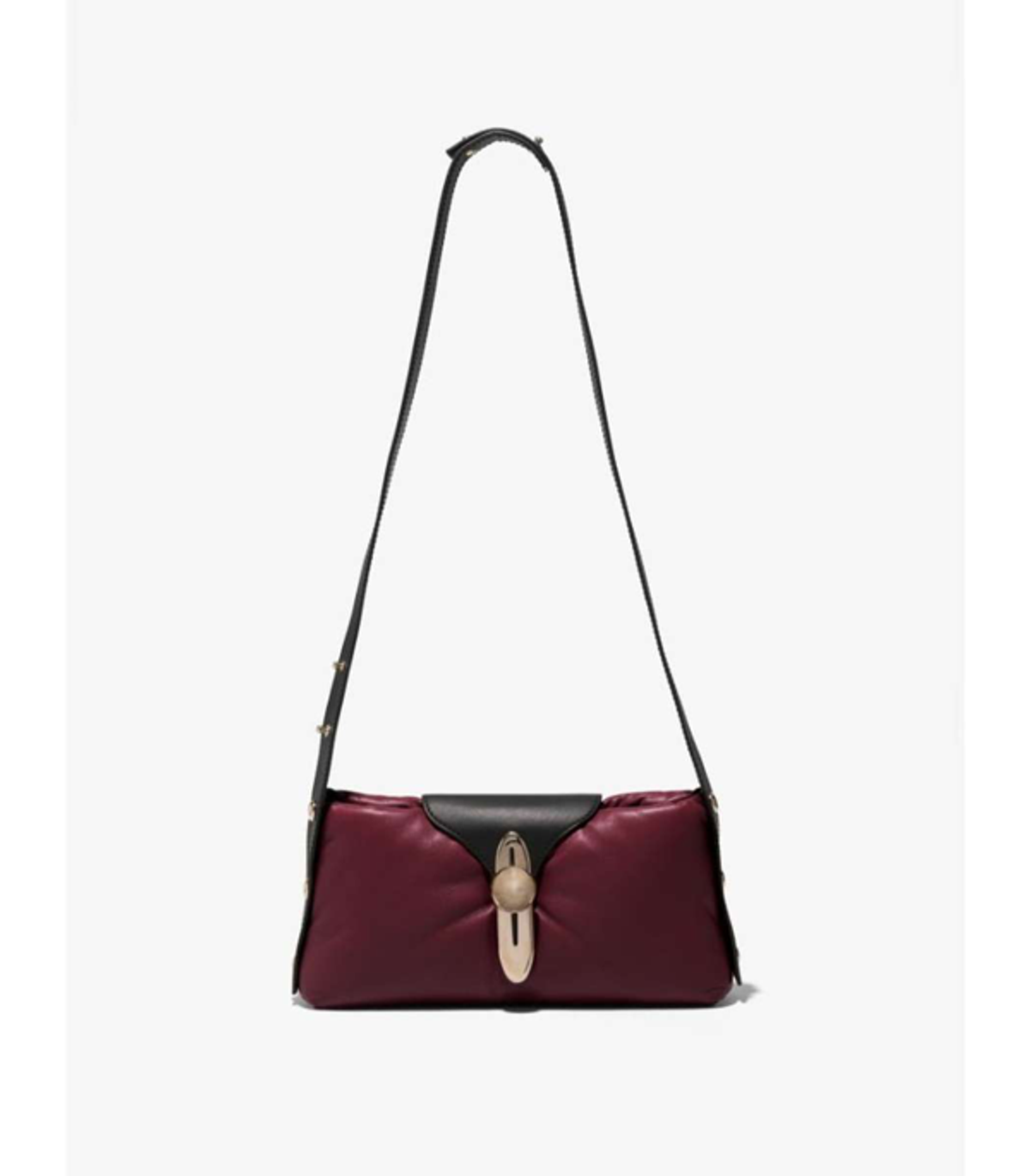 Proenza Schouler Padded Latch Shoulder Bag In Bordeaux/brown