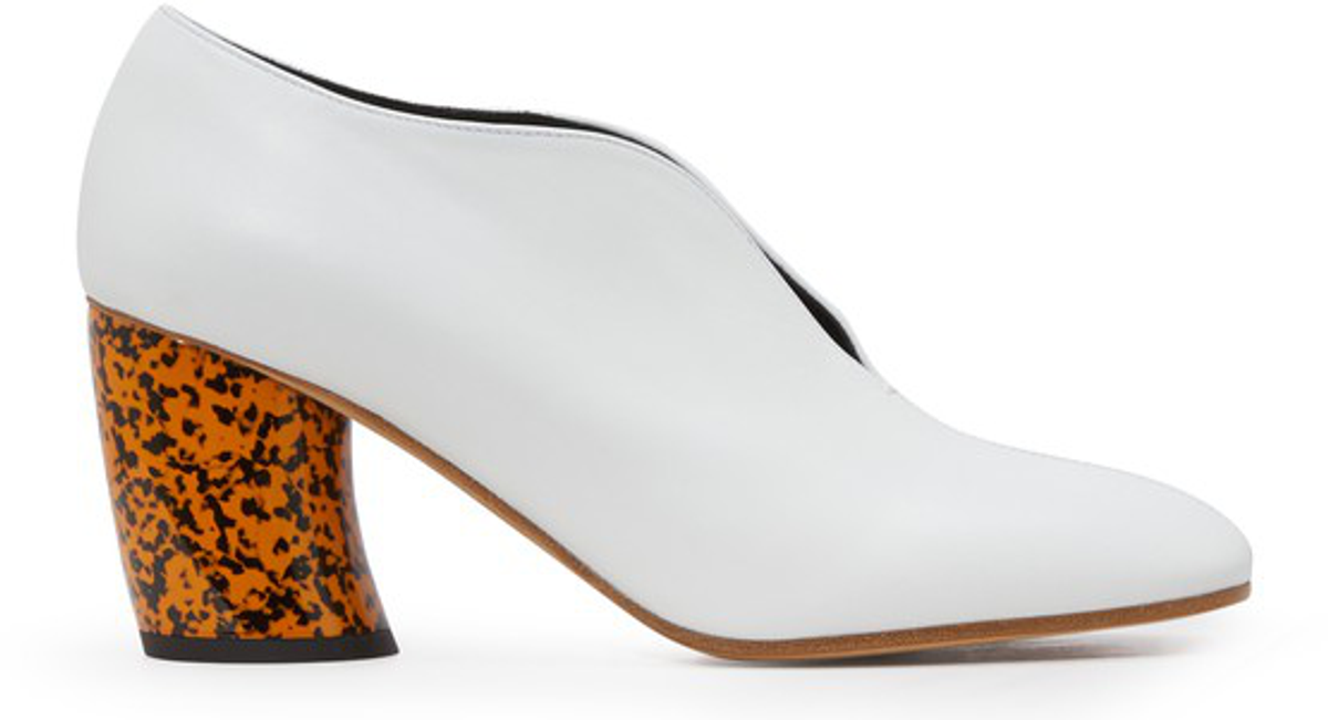 Proenza Schouler Signature Curved Heel Pumps In White