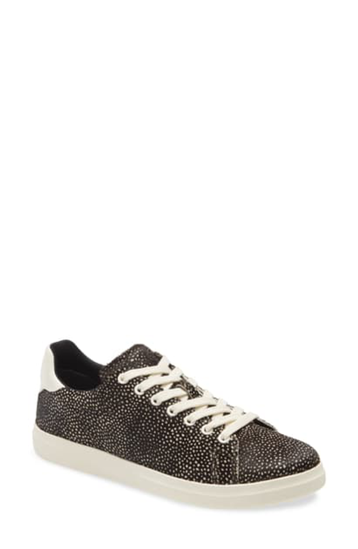 Tory Burch Howell Genuine Calf Hair Sneaker In Black Calf Hair