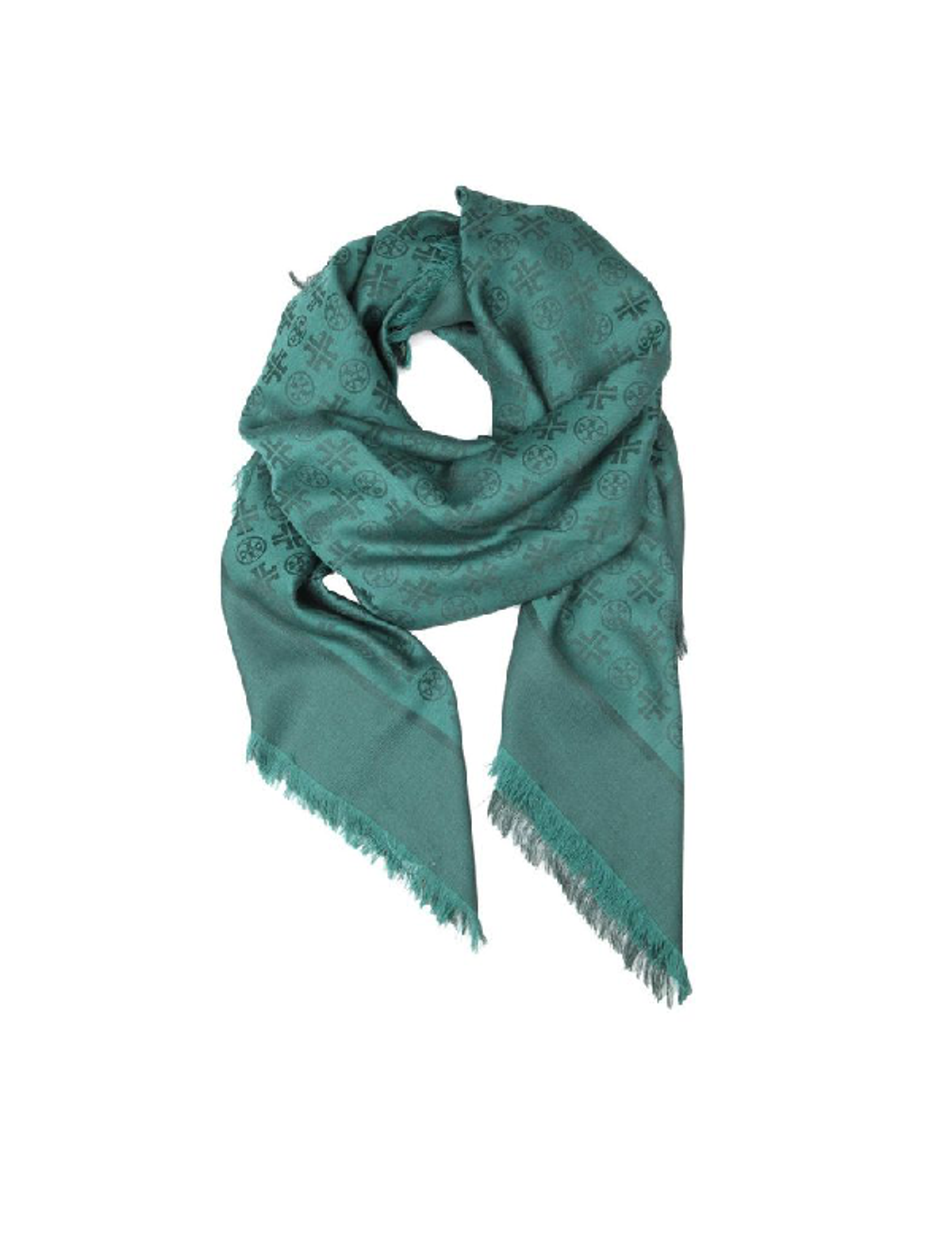 Tory Burch Green Wool Scarf WHAT’S ON THE STAR?