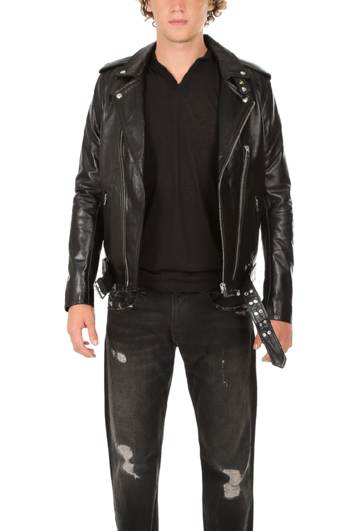 IRO Mens Iro Leo Biker Jacket In Black