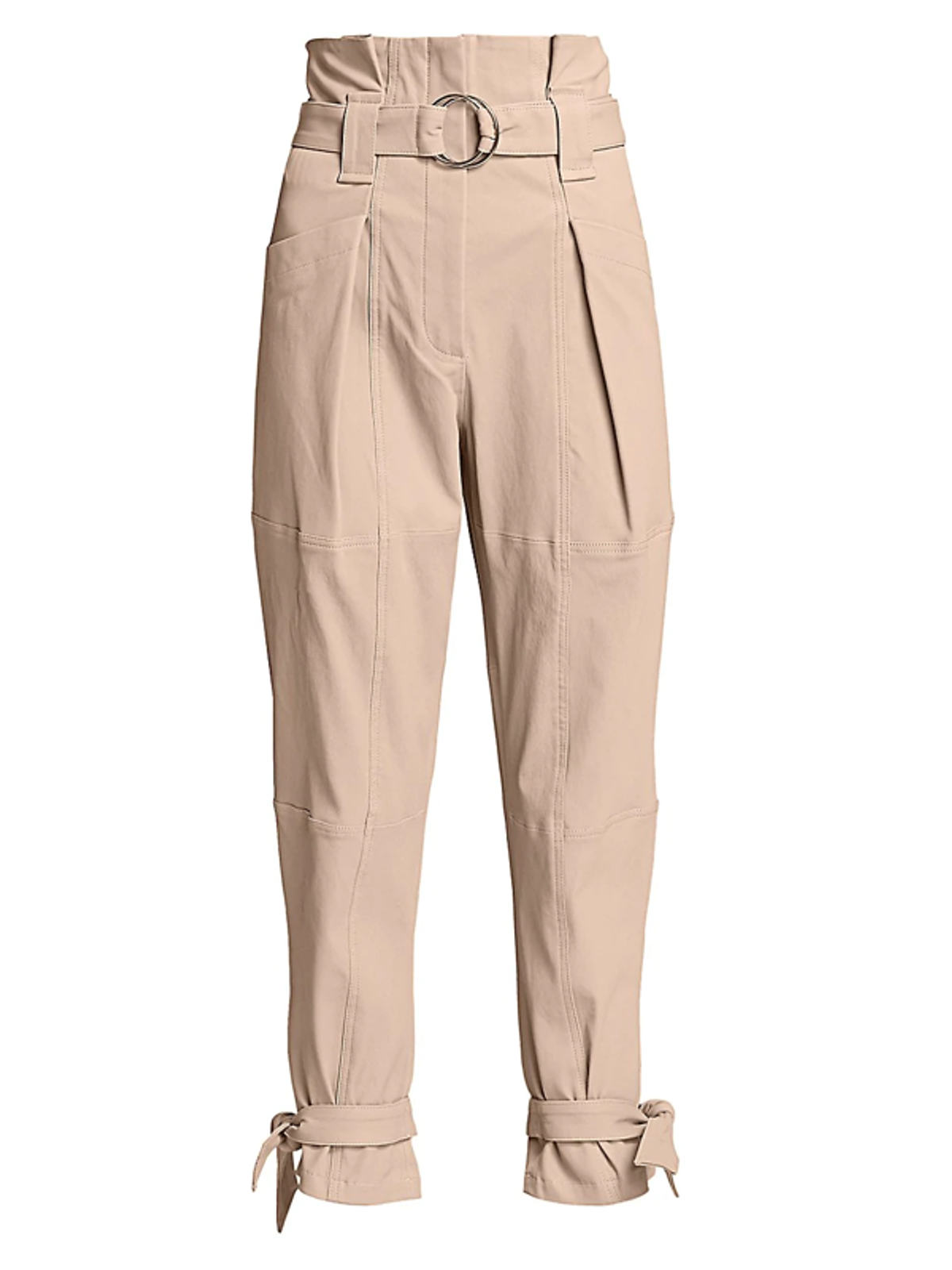 IRO Womens Limest Leather Paperbag Pants In Beige