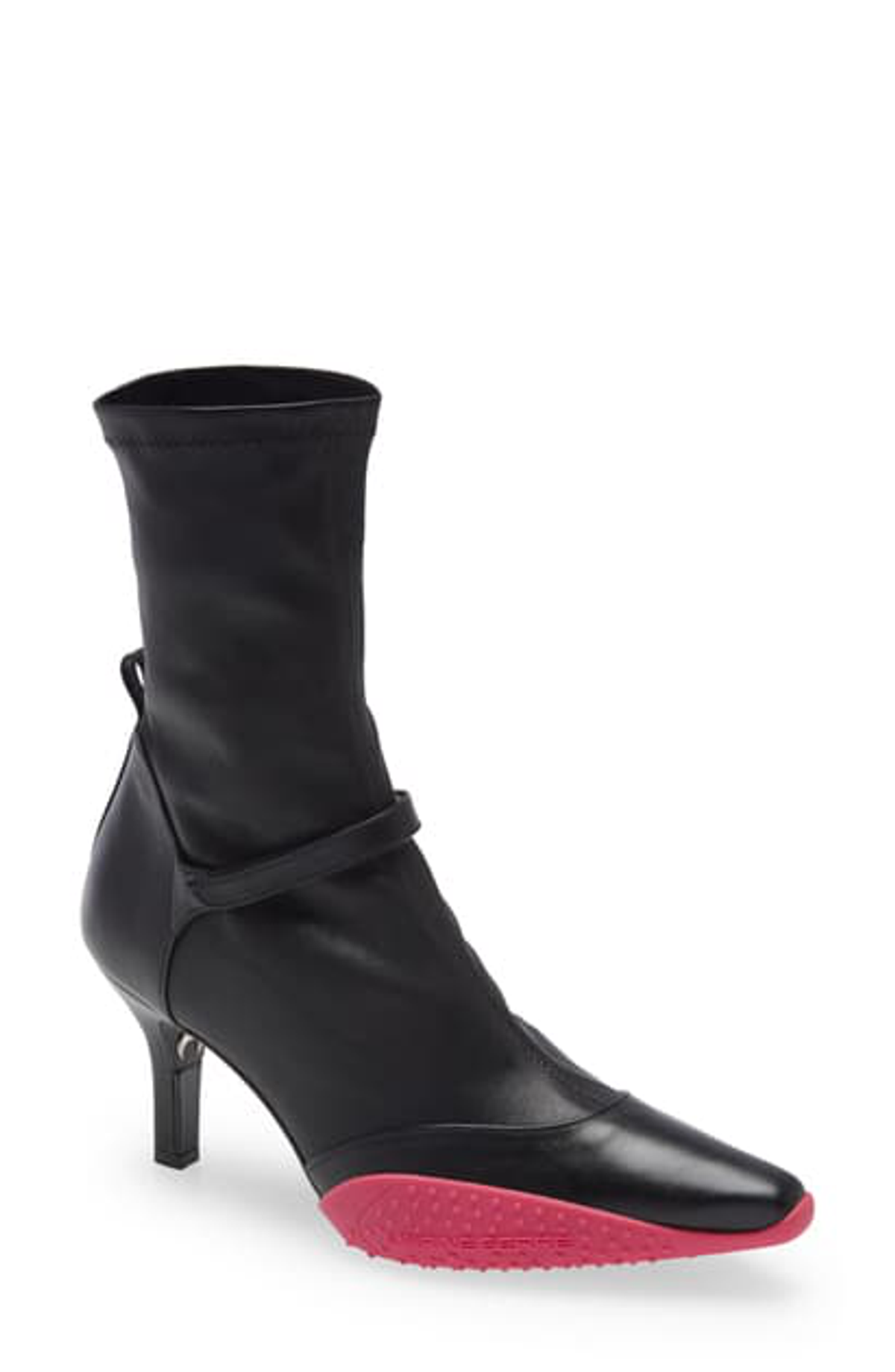 Marine Serre Pointed Toe Sock Boot In Black