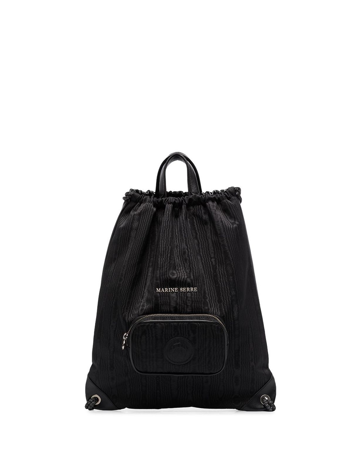 Marine Serre Lizard-skin Effect Drawstring Backpack In Black | WHAT’S ...