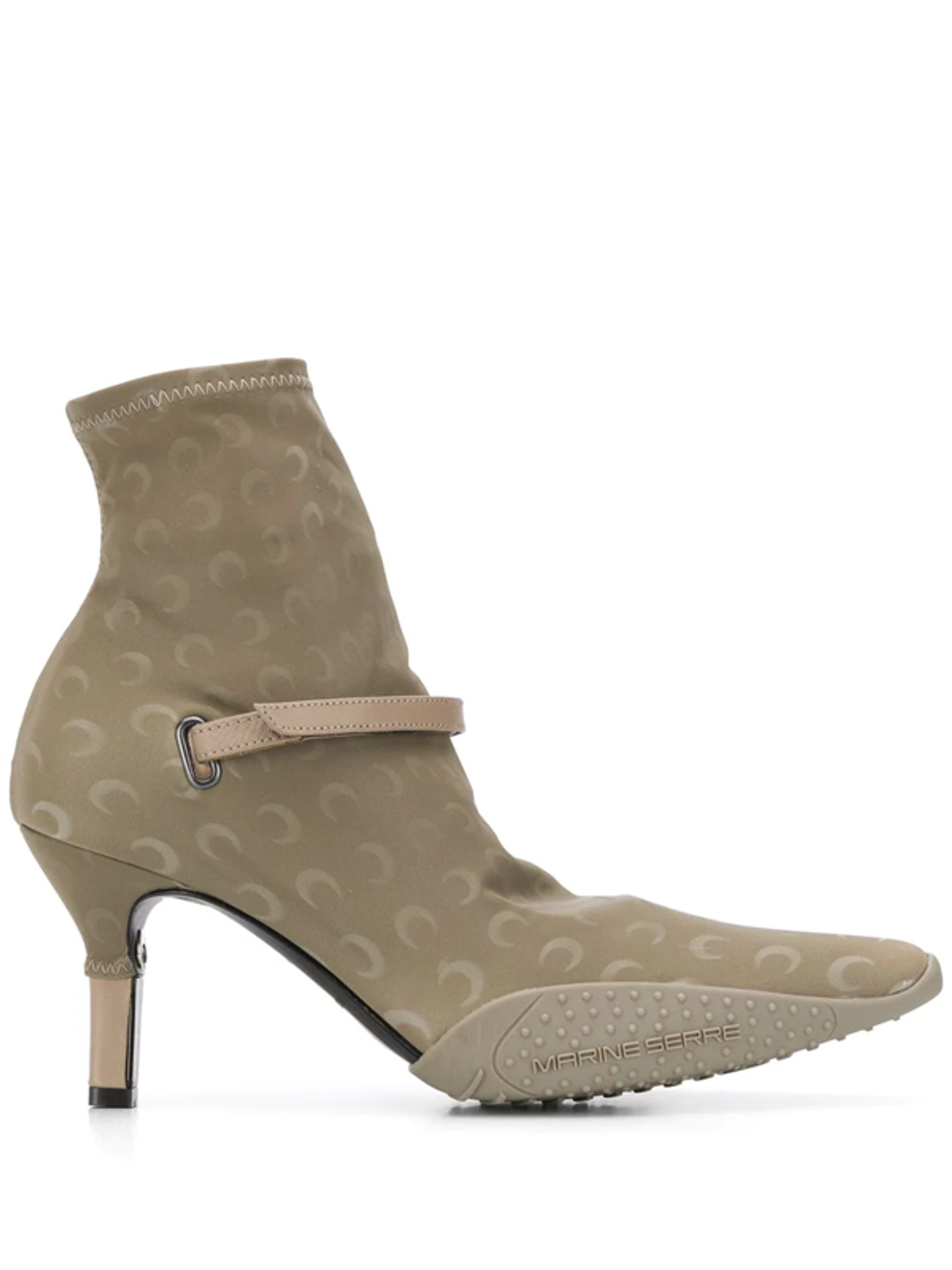 Marine Serre Crescent Moon 80mm Sock Boots In 11 Bronze